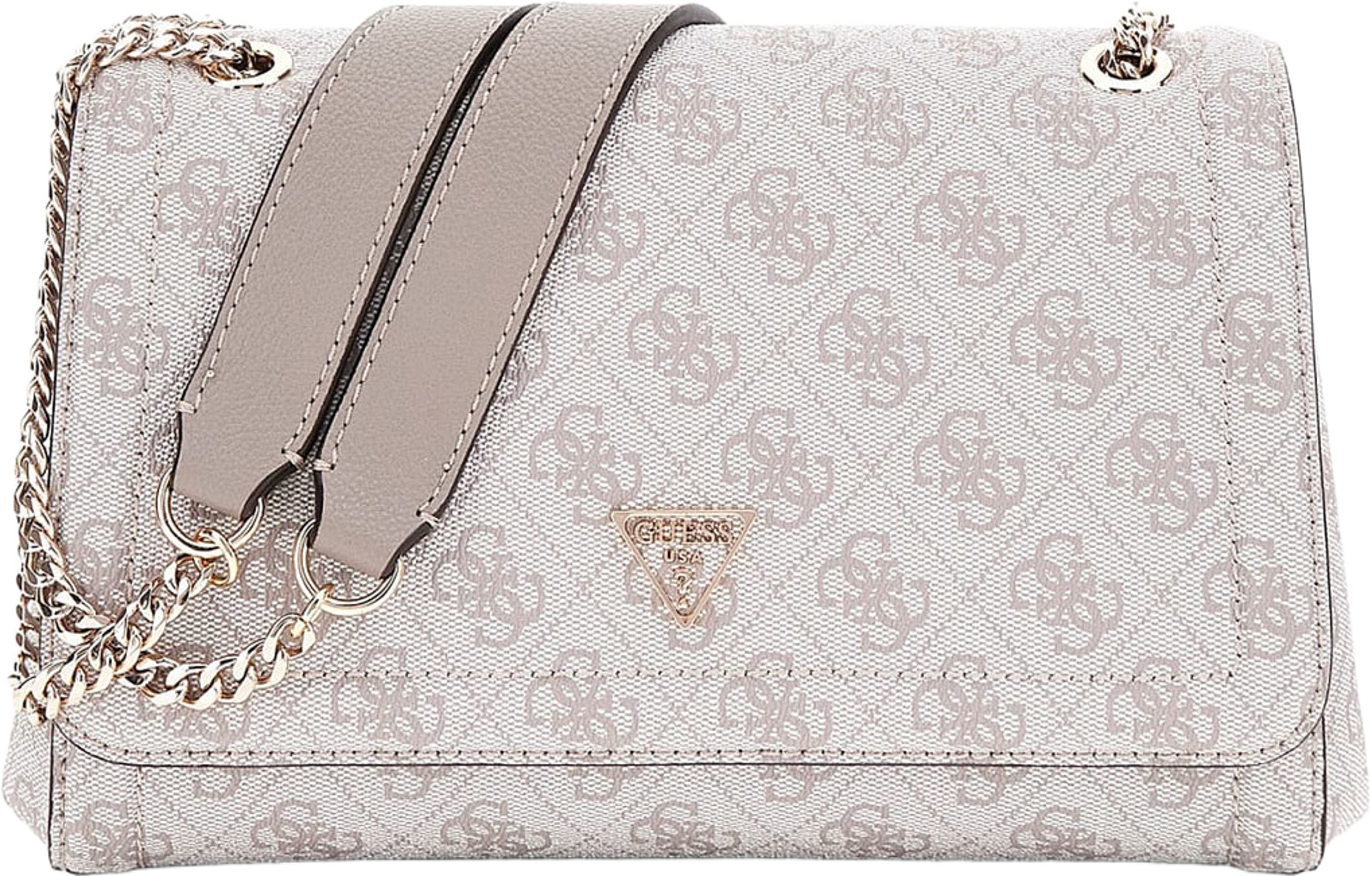 NOELLE II CNVRTBLE XBODY FLAP, från Guess, i färgen Dark Taupe Logo. Klicka för att öppna bilden i stort format