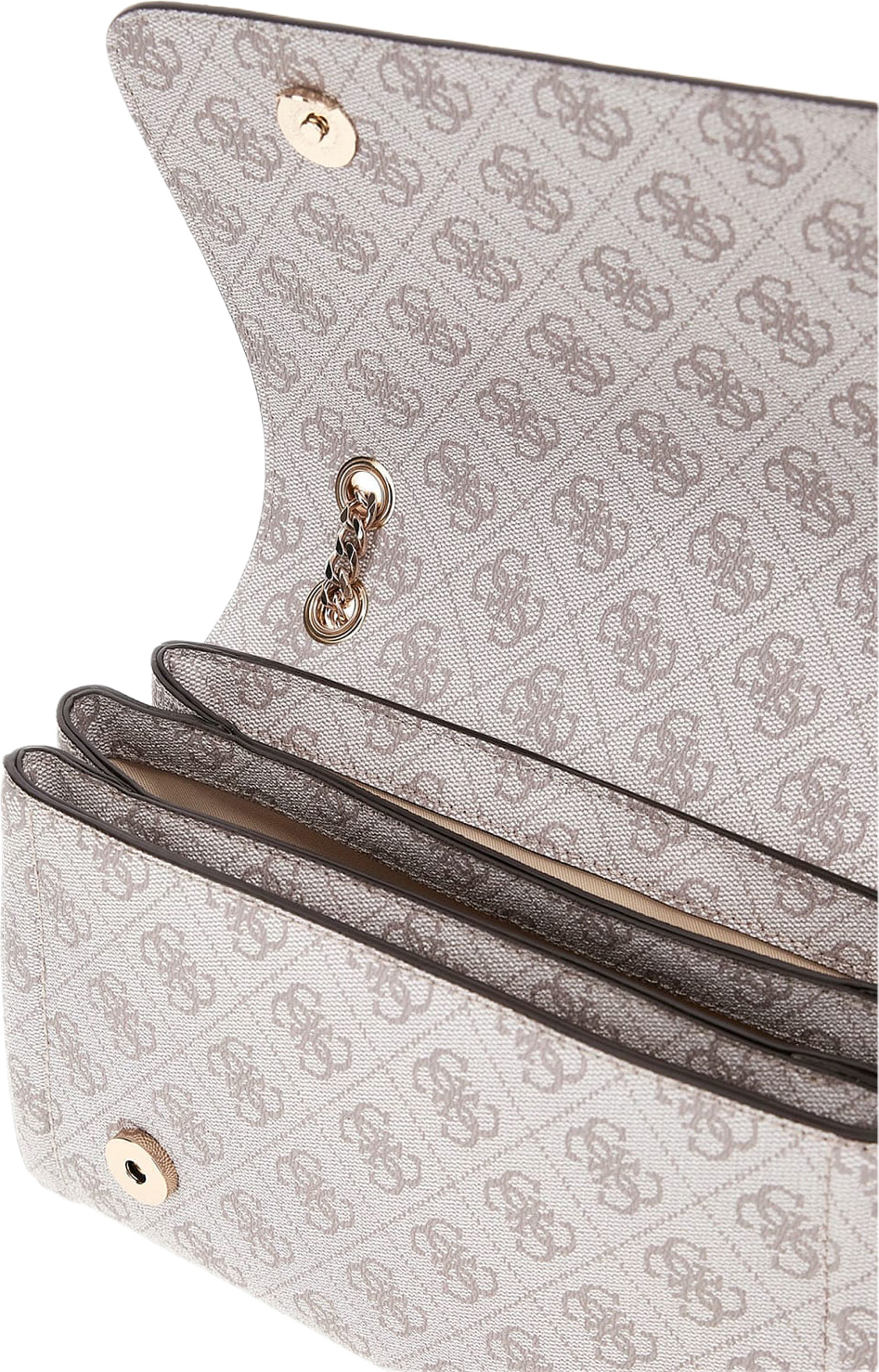 NOELLE II CNVRTBLE XBODY FLAP, från Guess, i färgen Dark Taupe Logo. Klicka för att öppna bilden i stort format