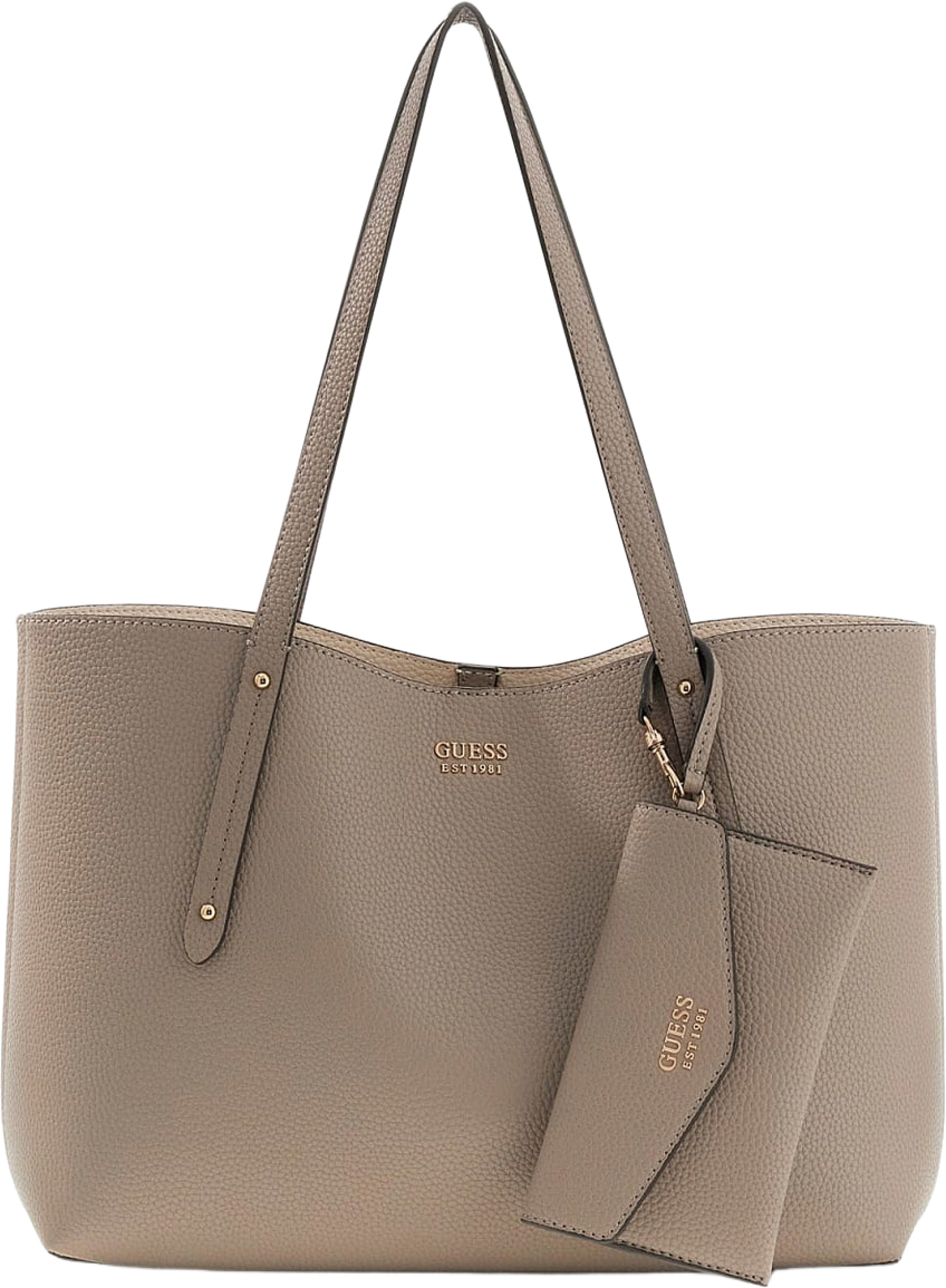 BRENTON TOTE, från Guess, i färgen Dark Taupe. Klicka för att öppna bilden i stort format