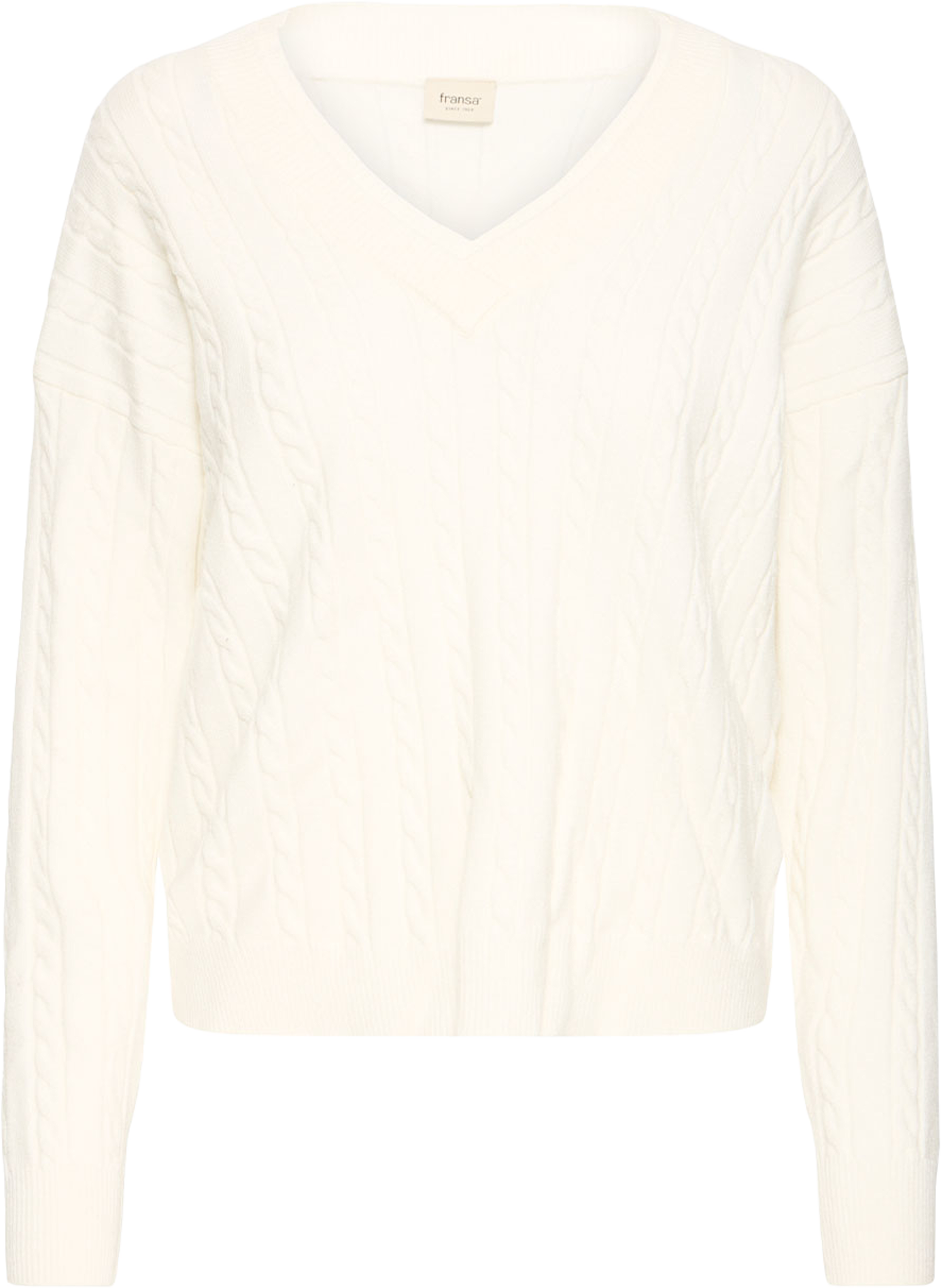 RENEE PU 1 Sweater, från Fransa, i färgen Whisper White. Klicka för att öppna bilden i stort format