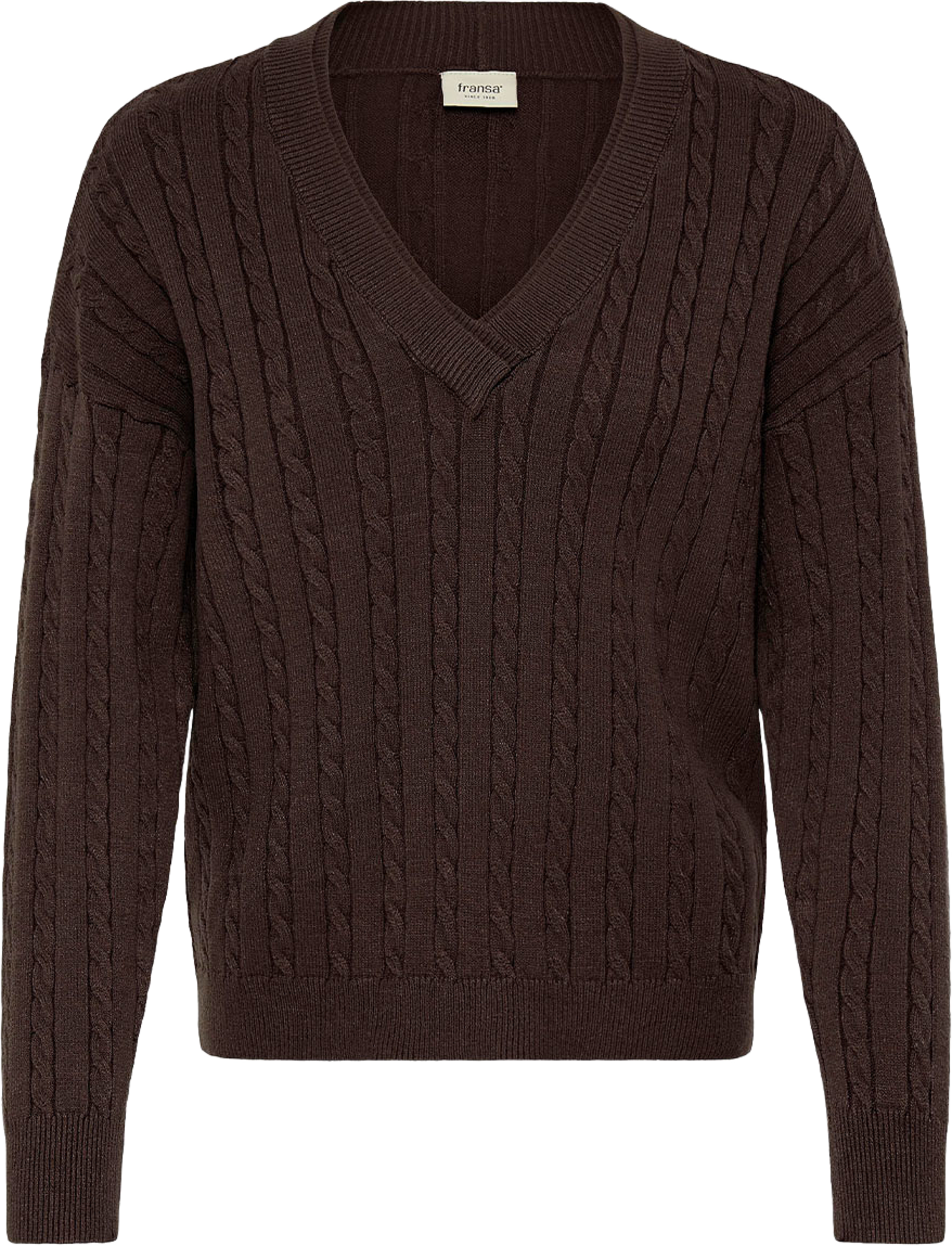 RENEE PU 1 Sweater, från Fransa, i färgen Chocolate Torte. Klicka för att öppna bilden i stort format