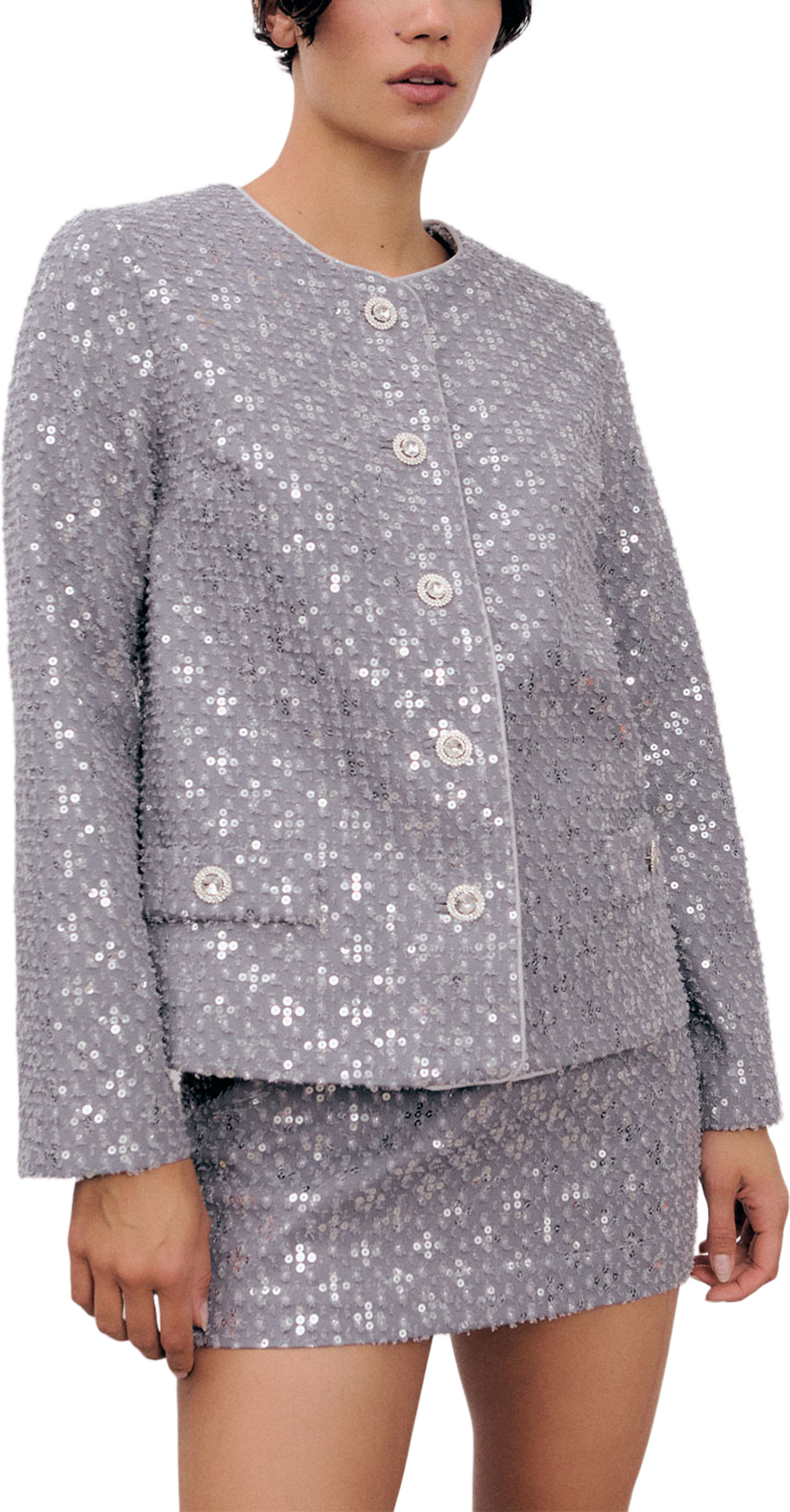 Rosie Jacket, från Ida Sjöstedt, i färgen Washed Light Grey. Klicka för att öppna bilden i stort format