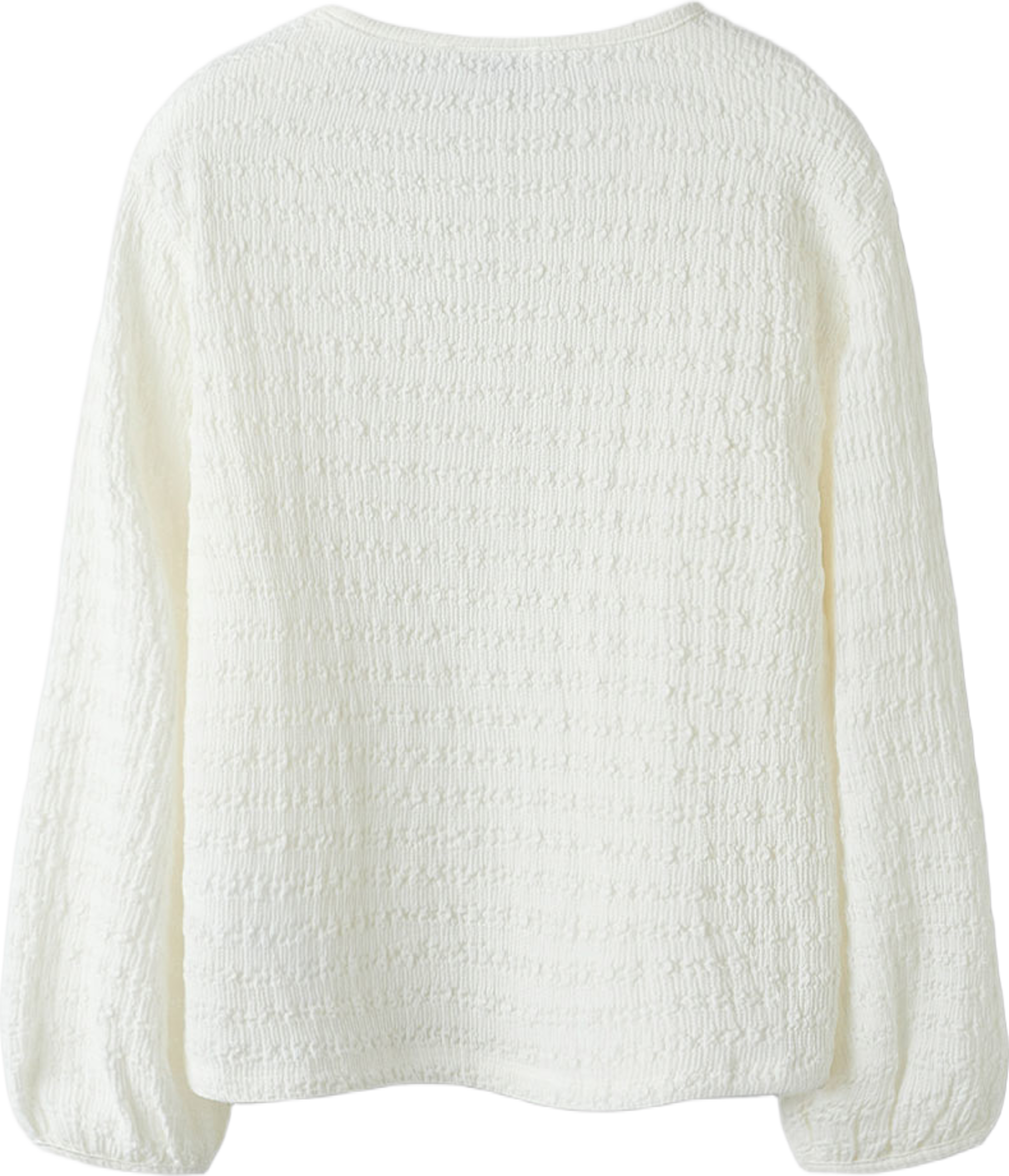 NKFBELINDO LS TOP, från Name It, i färgen Cloud Dancer. Klicka för att öppna bilden i stort format