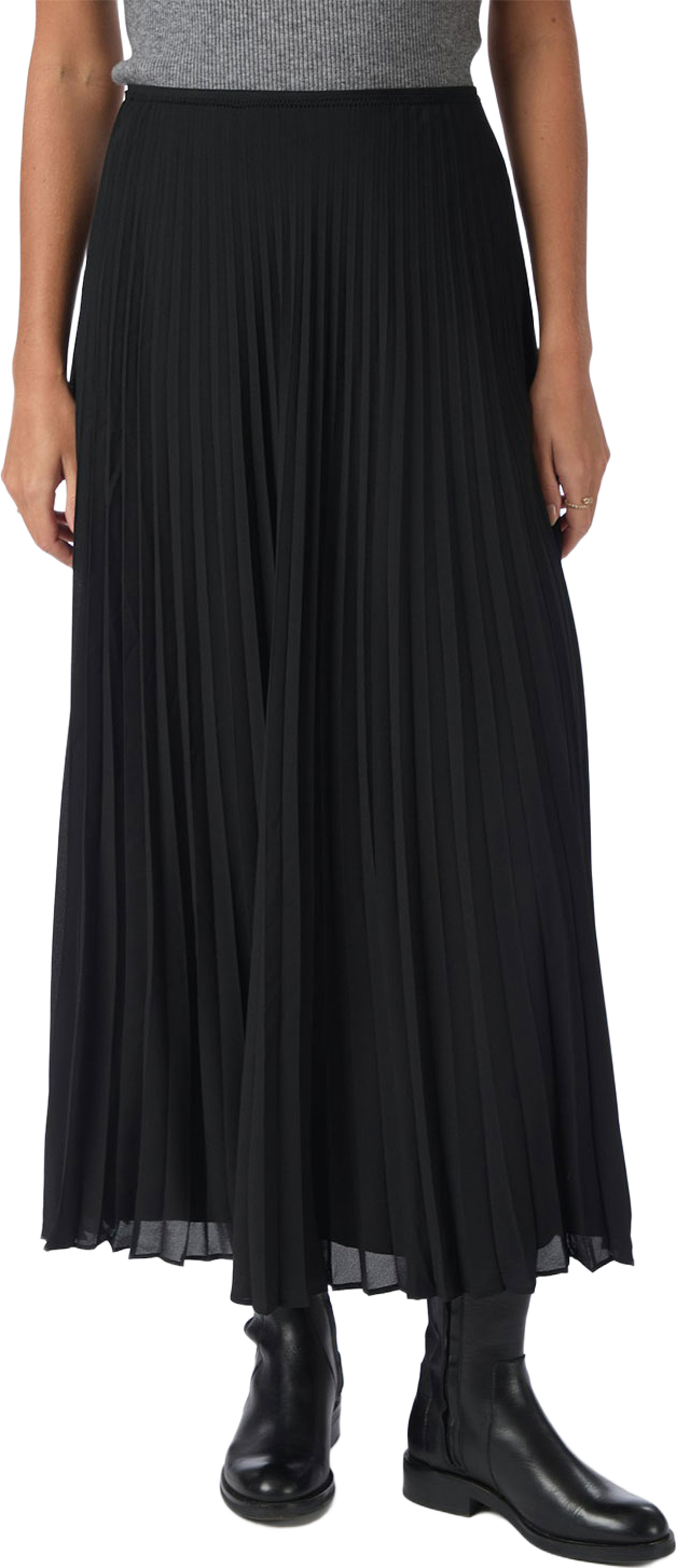 Boni Simple Plisse Skirt, från Neo Noir, i färgen Black. Klicka för att öppna bilden i stort format