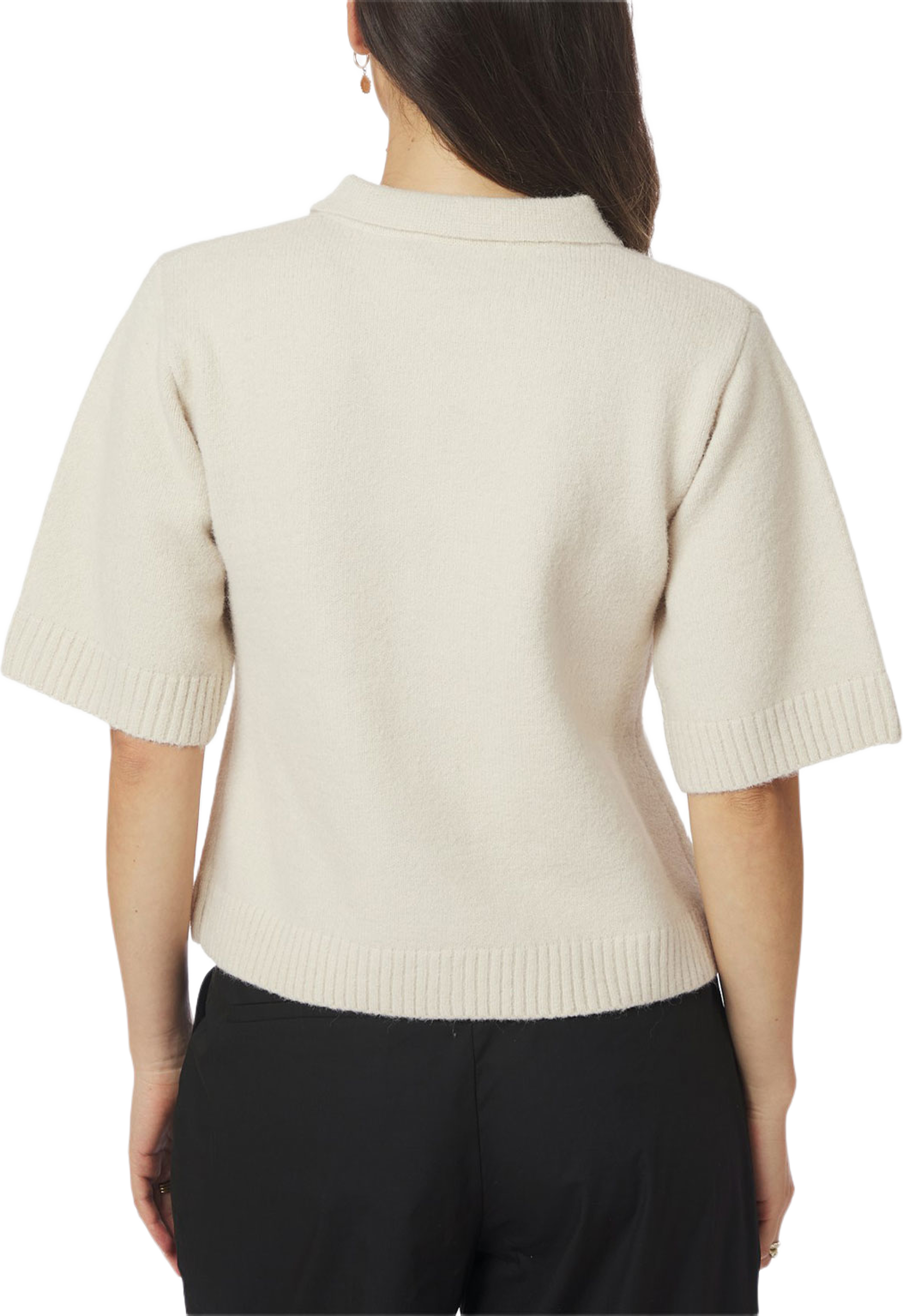 Cunna Knit Blouse, från Neo Noir, i färgen Ivory. Klicka för att öppna bilden i stort format