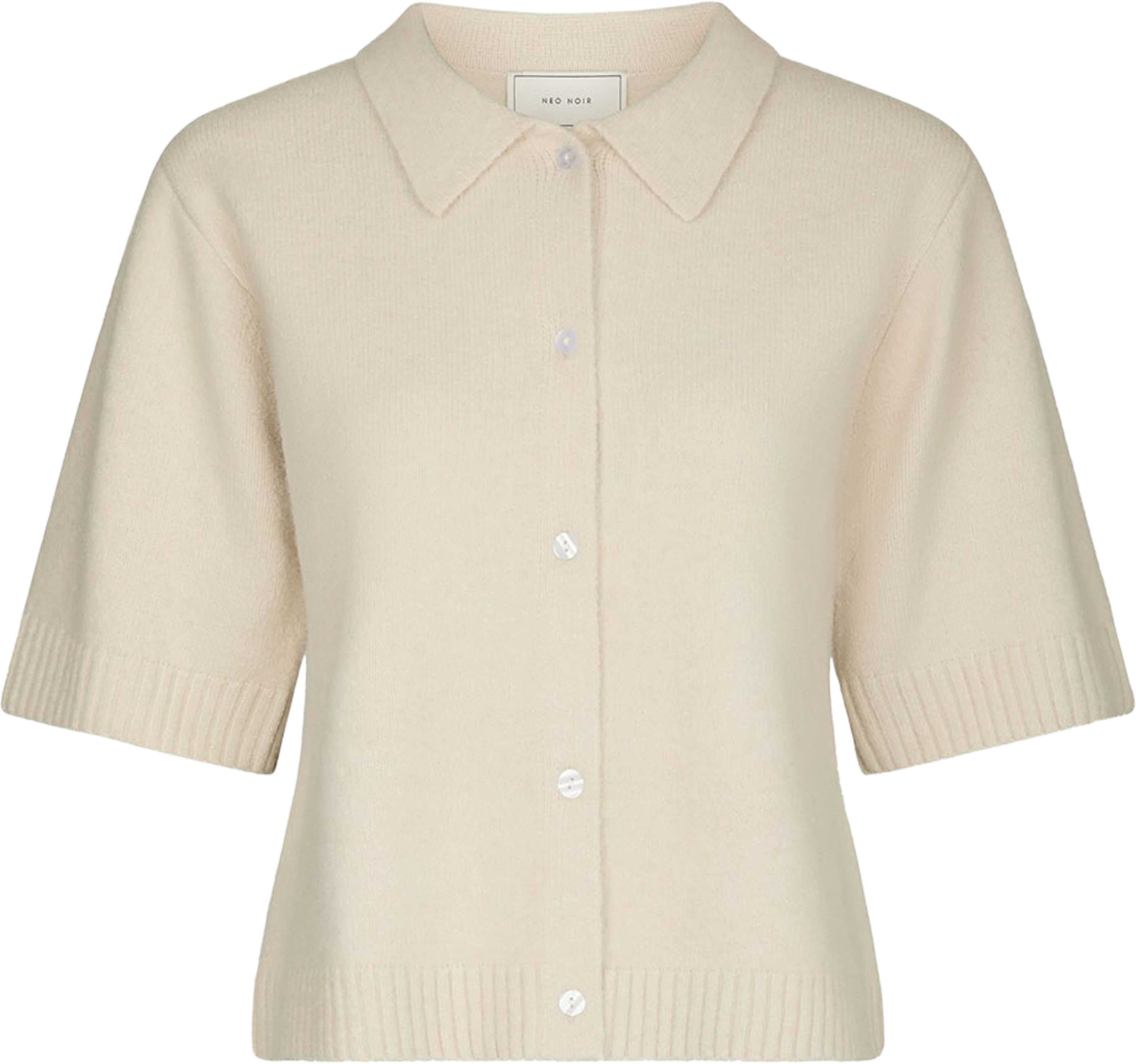 Cunna Knit Blouse, från Neo Noir, i färgen Ivory. Klicka för att öppna bilden i stort format