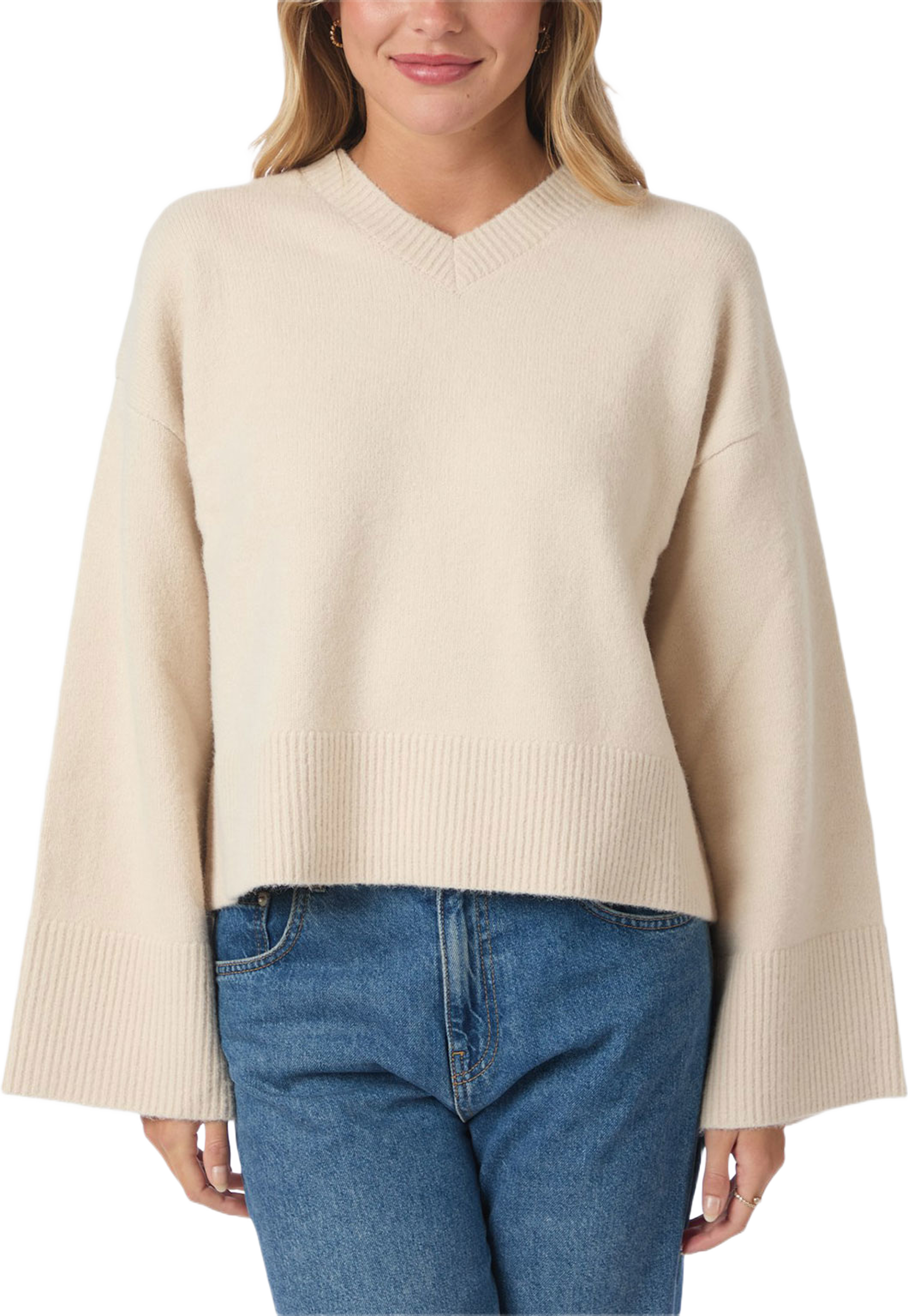 Dova Knit Blouse, från Neo Noir, i färgen Ivory. Klicka för att öppna bilden i stort format