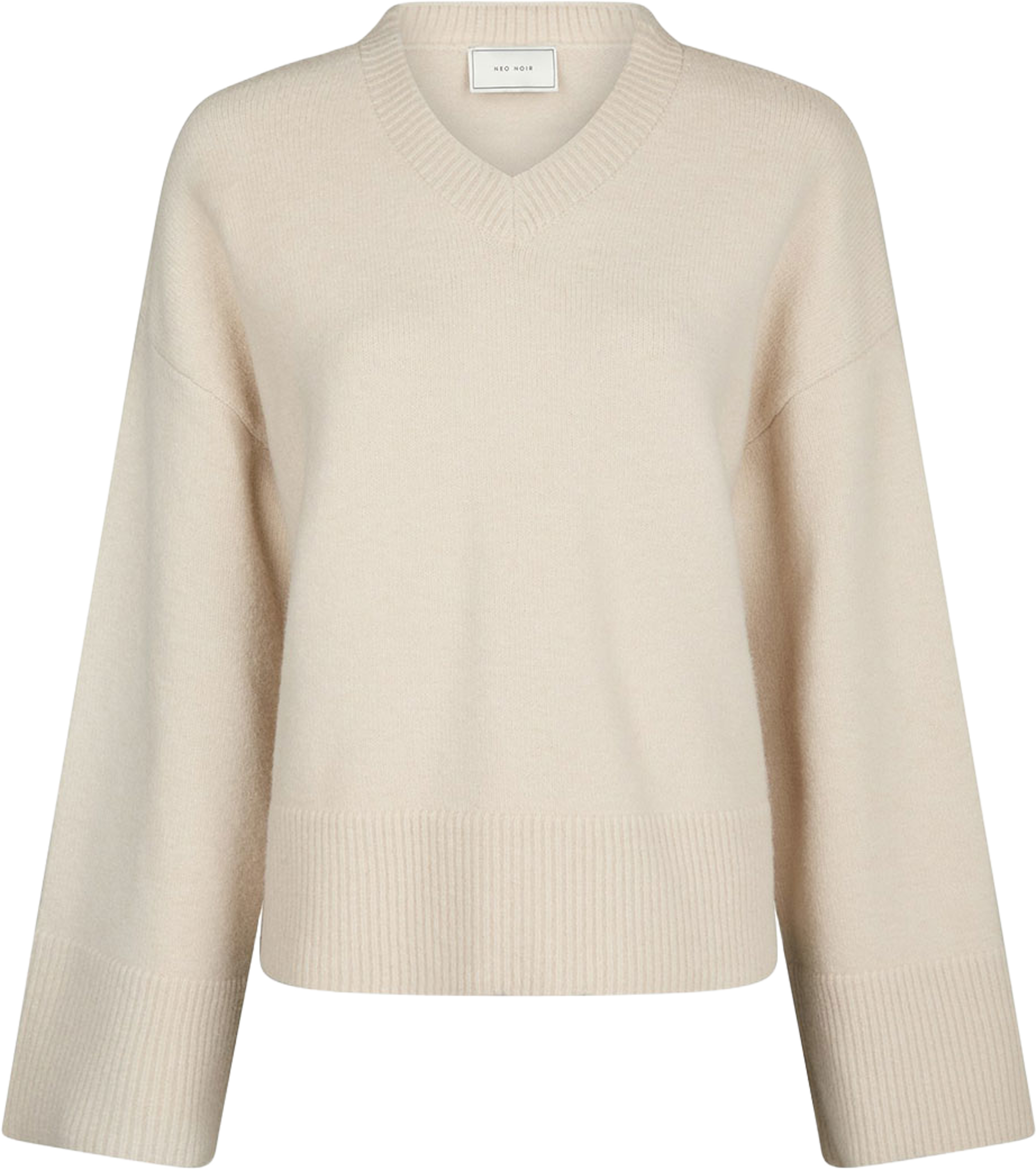 Dova Knit Blouse, från Neo Noir, i färgen Ivory. Klicka för att öppna bilden i stort format