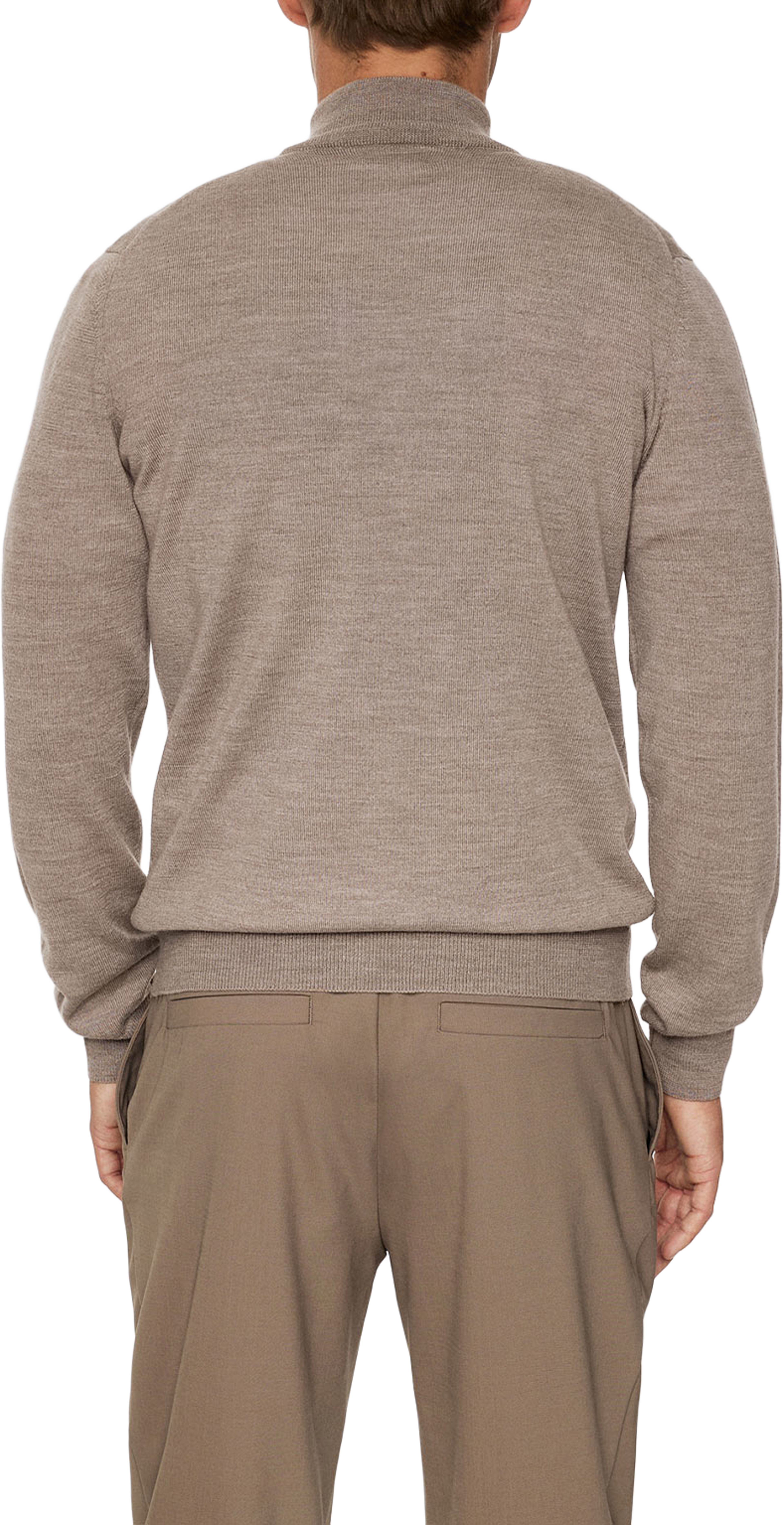 Kiyan Merino Quarter Zip, från J.Lindeberg, i färgen Brindle Melange. Klicka för att öppna bilden i stort format