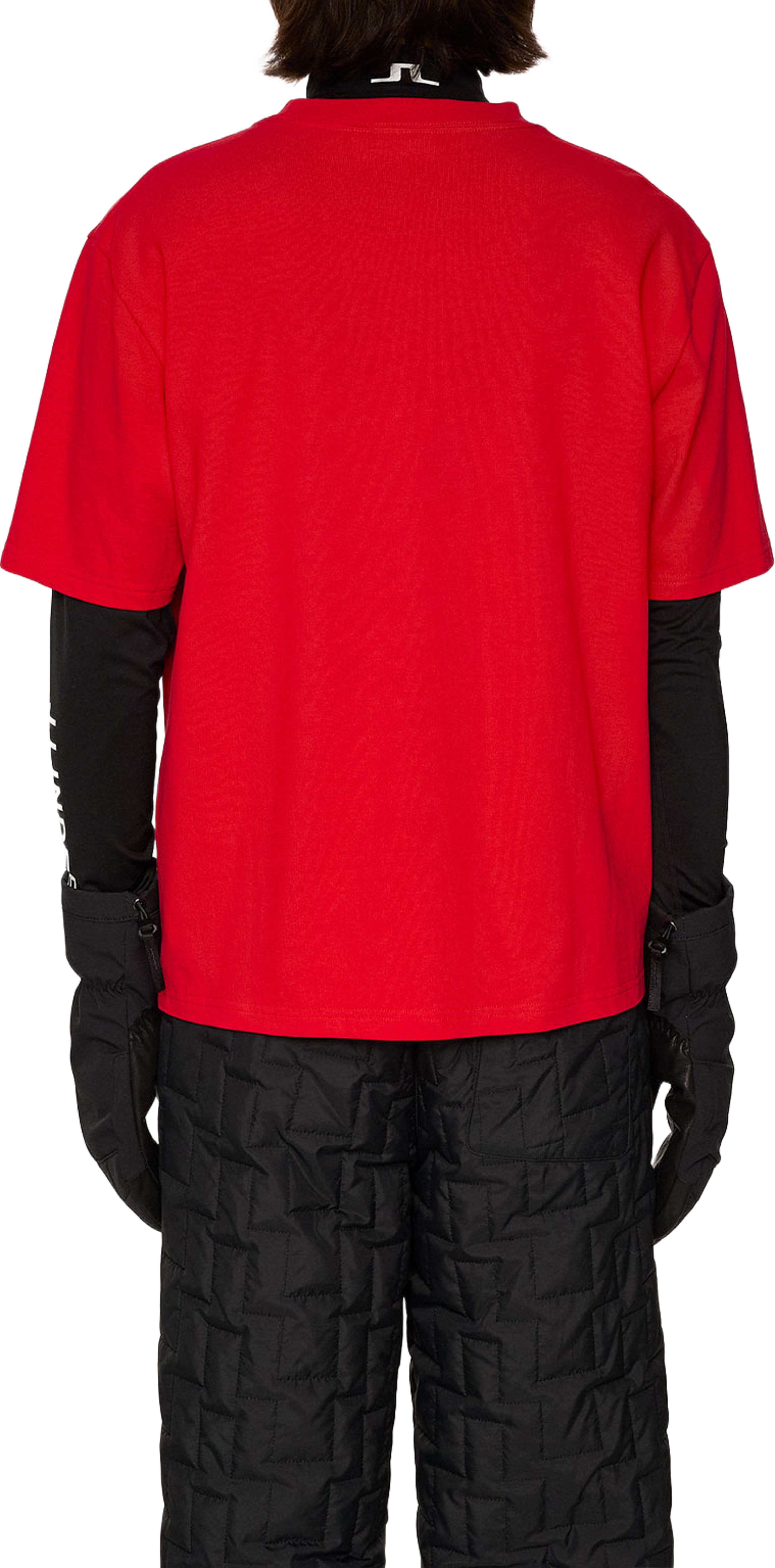 Hale Seasonal Logo T-shirt, från J.Lindeberg, i färgen Barbados Cherry. Klicka för att öppna bilden i stort format