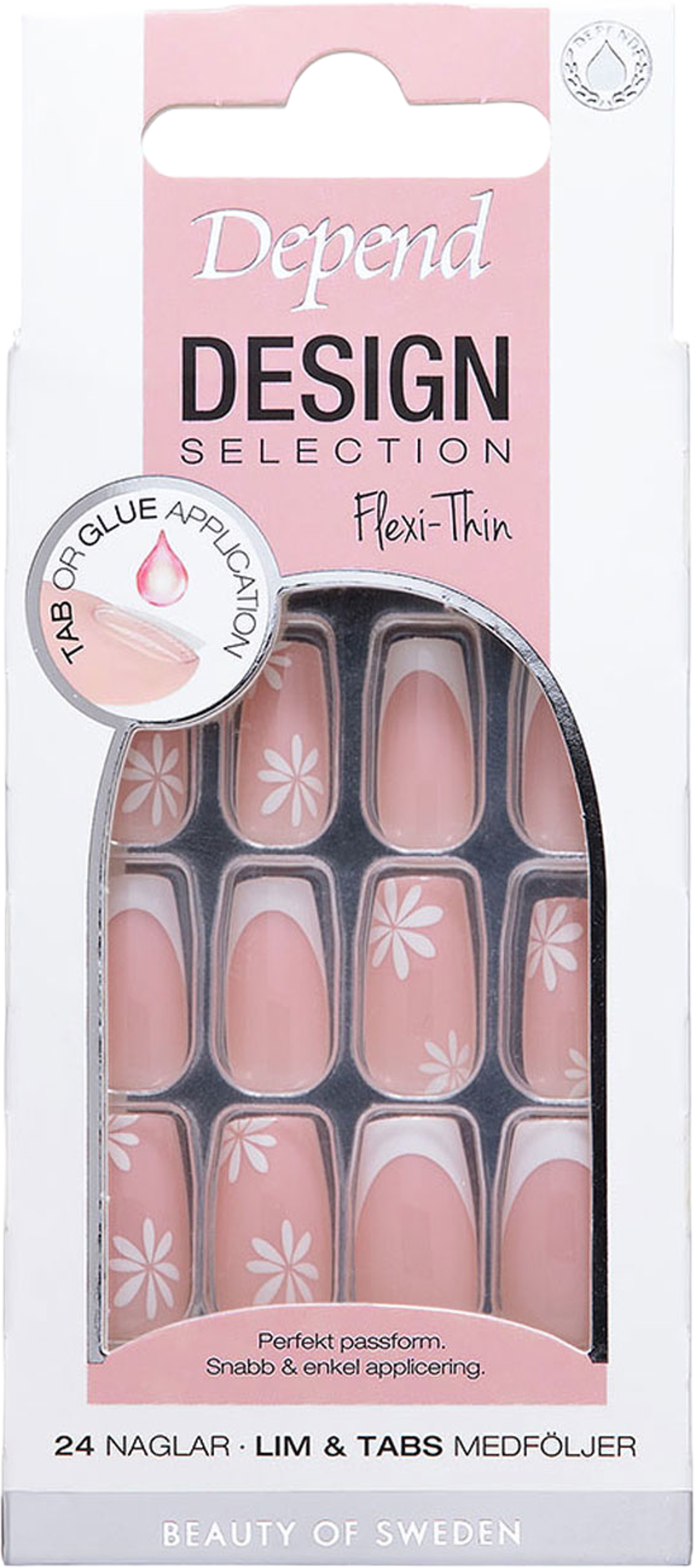 Design Selection French Flower Blossom Short Coffin, från Depend, i färgen French Flower Blossom Short Coffin. Klicka för att öppna bilden i stort format