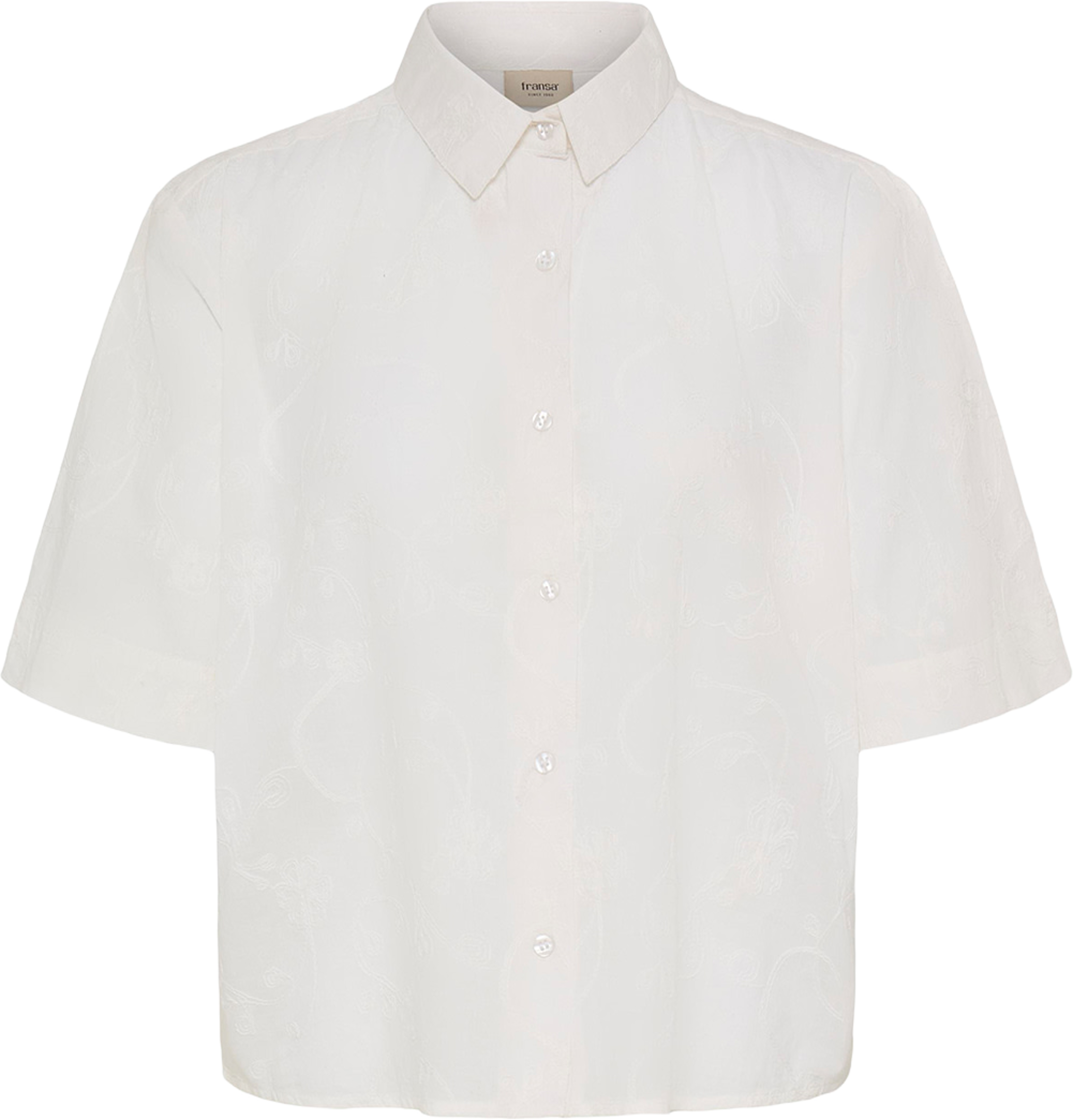 Emmy SH 1 Shirt, från Fransa, i färgen Whisper White Embroidery. Klicka för att öppna bilden i stort format