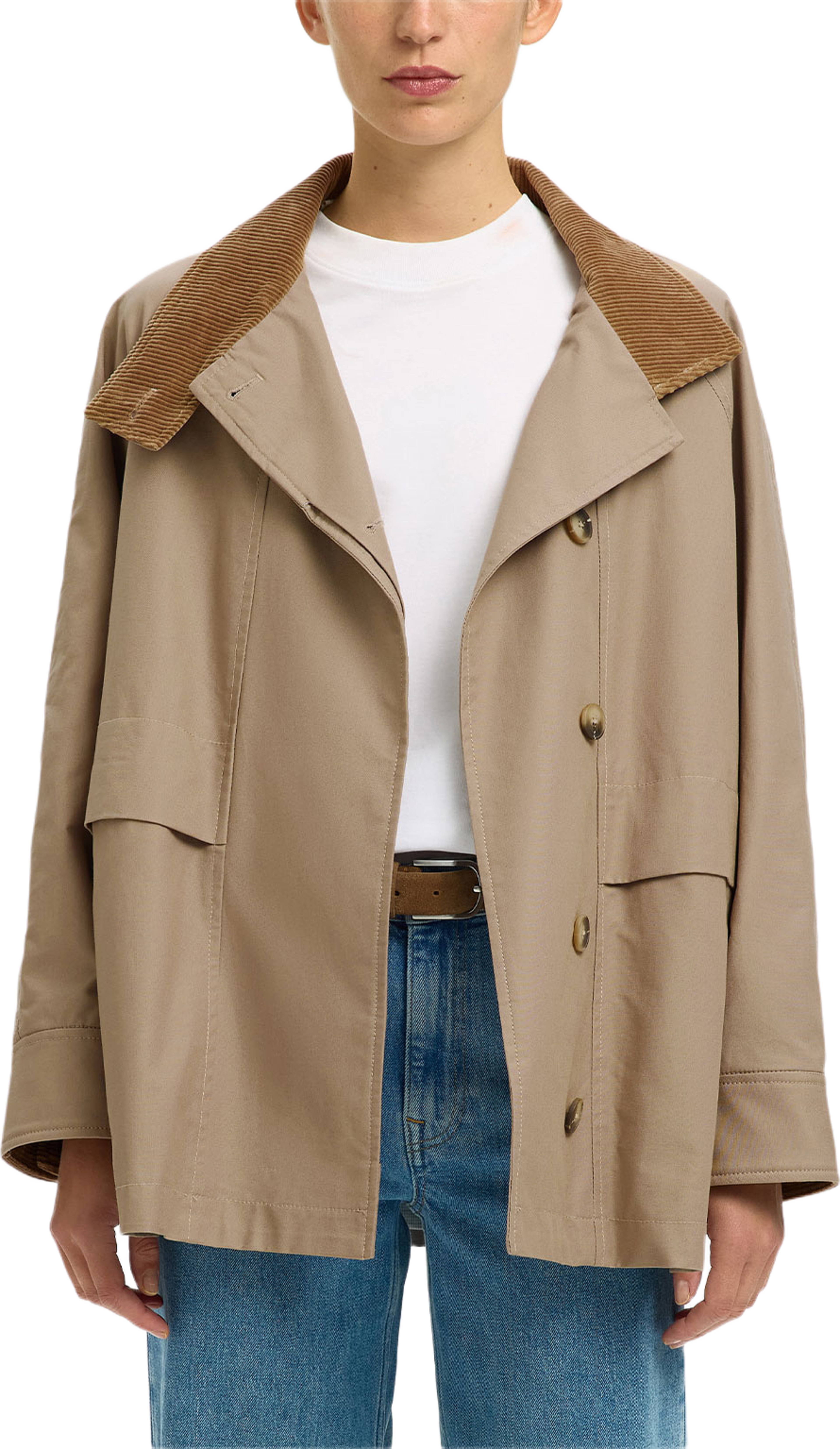 SLFKYLIE Jacka, från Selected Femme, i färgen Weathered Teak. Klicka för att öppna bilden i stort format