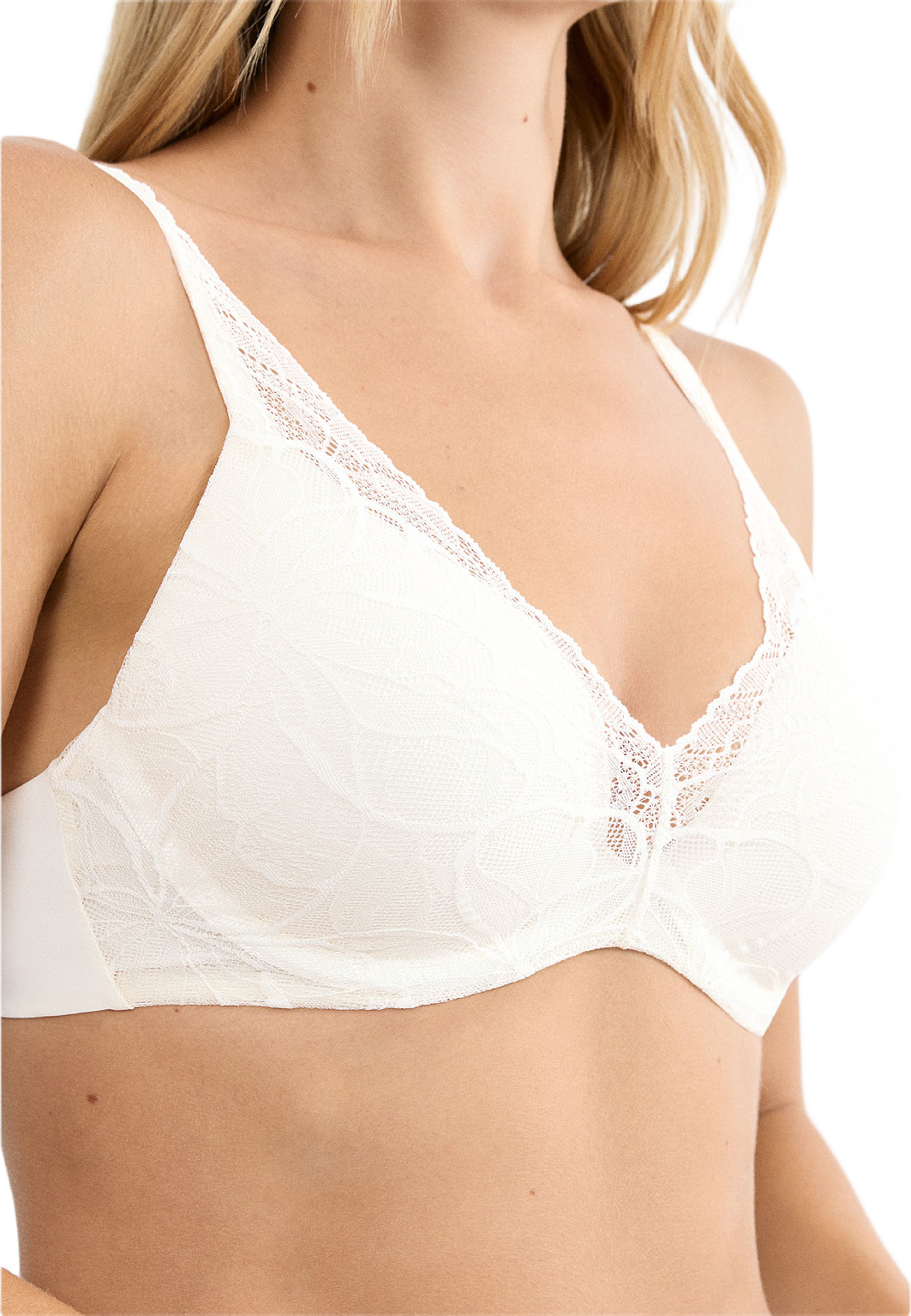 Body Make-Up Illusion Lace WP Bra, från Triumph, i färgen Ecru White. Klicka för att öppna bilden i stort format