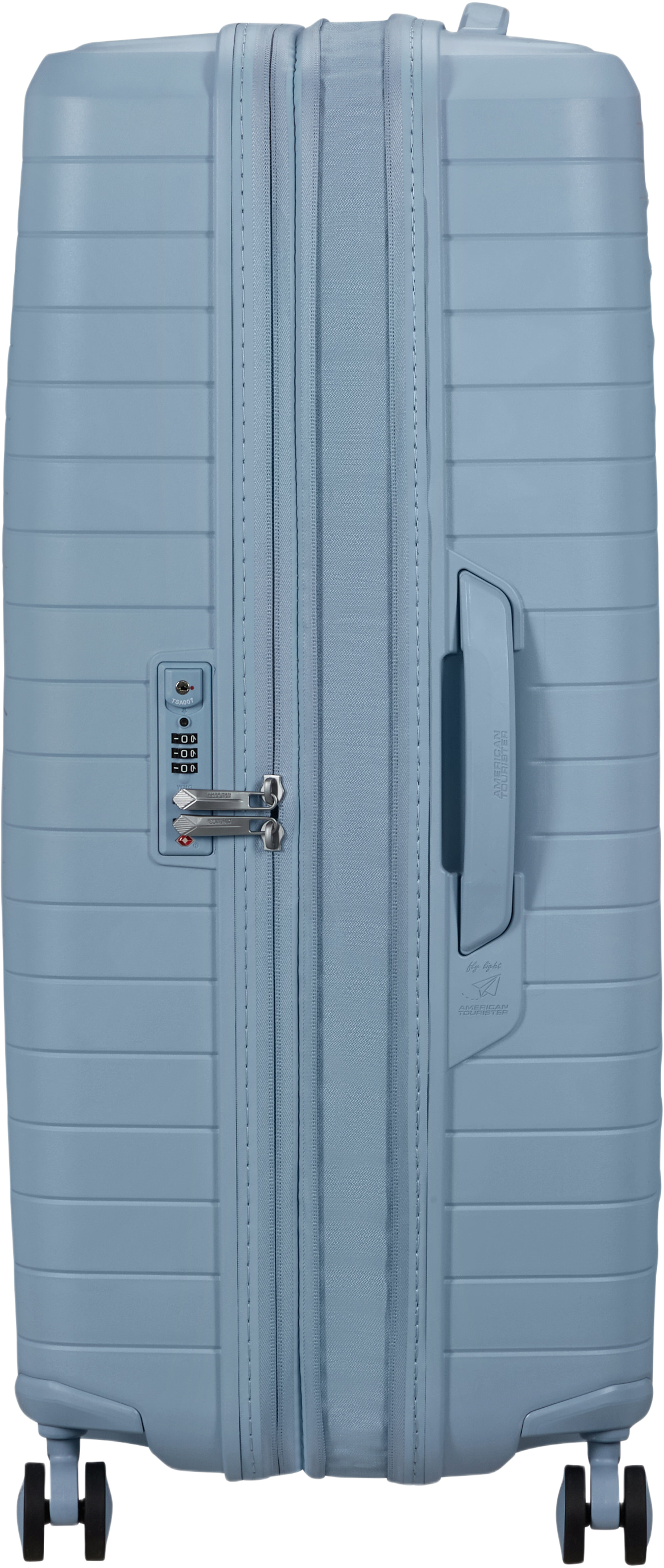 Resväska 77 cm Fast Forward, från American Tourister, i färgen Steel Blue. Klicka för att öppna bilden i stort format