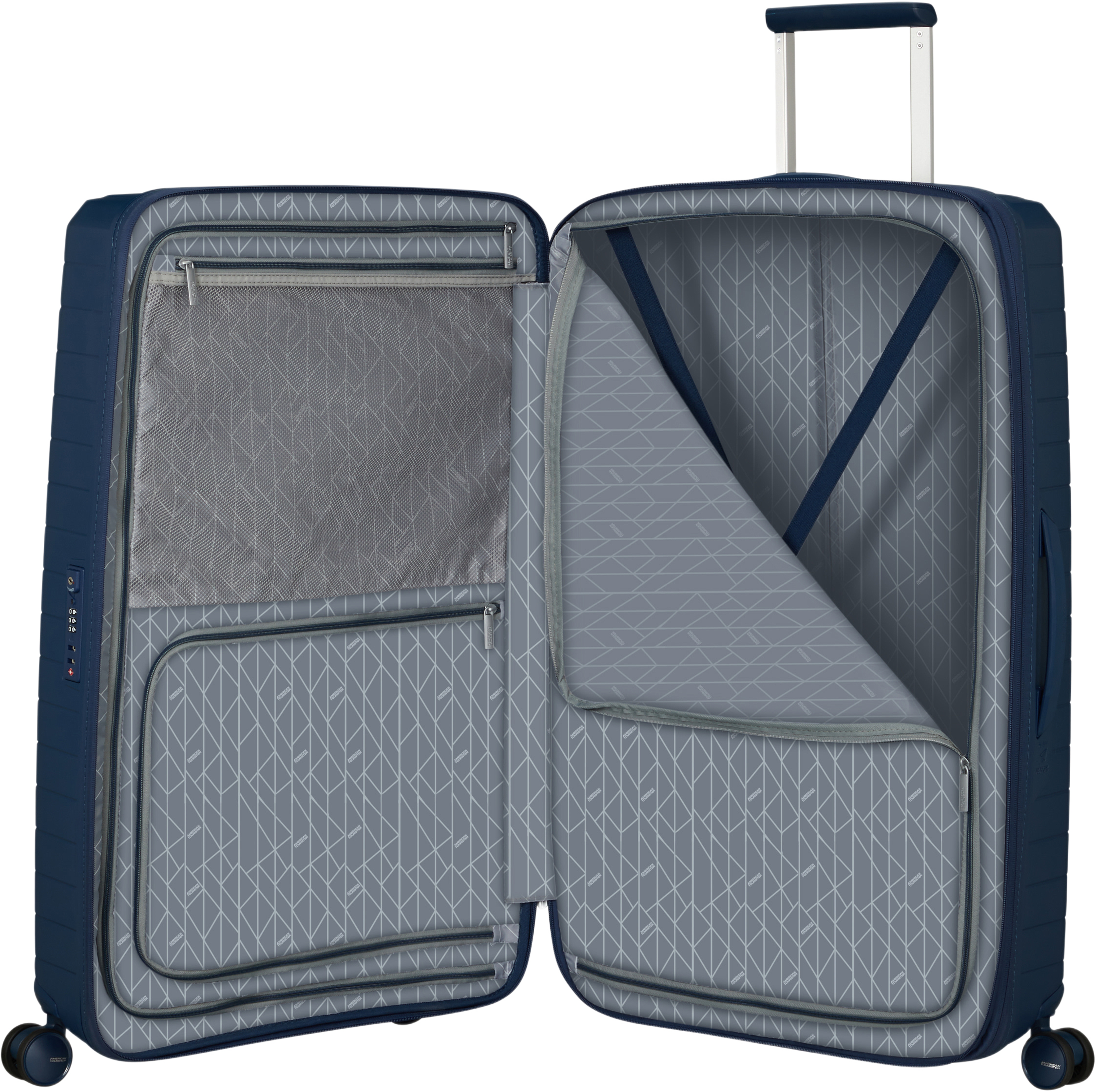 Resväska 77 cm Fast Forward, från American Tourister, i färgen Navy Blue. Klicka för att öppna bilden i stort format