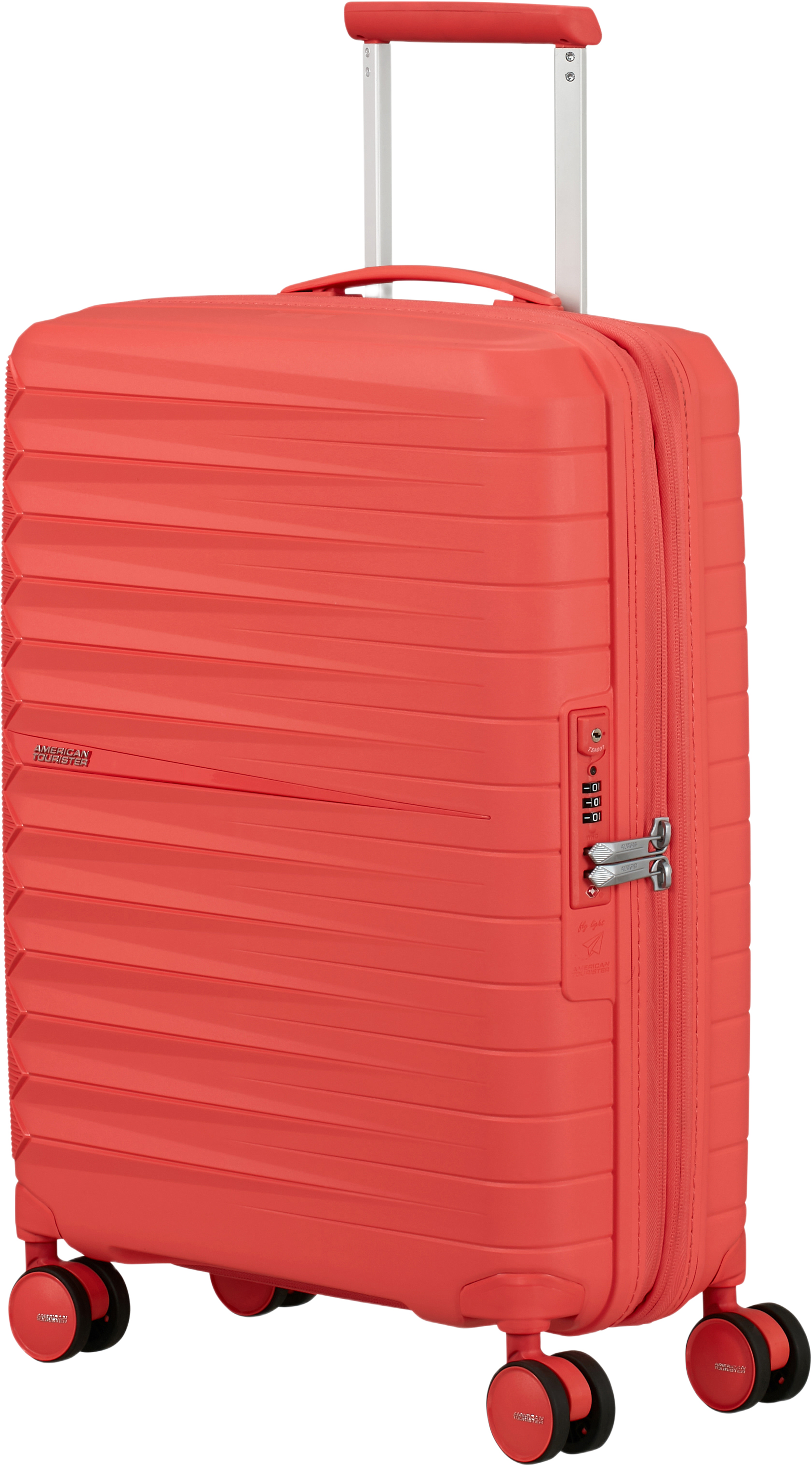 Kabinväska 55 cm Fast Forward, från American Tourister, i färgen Sunset Coral. Klicka för att öppna bilden i stort format