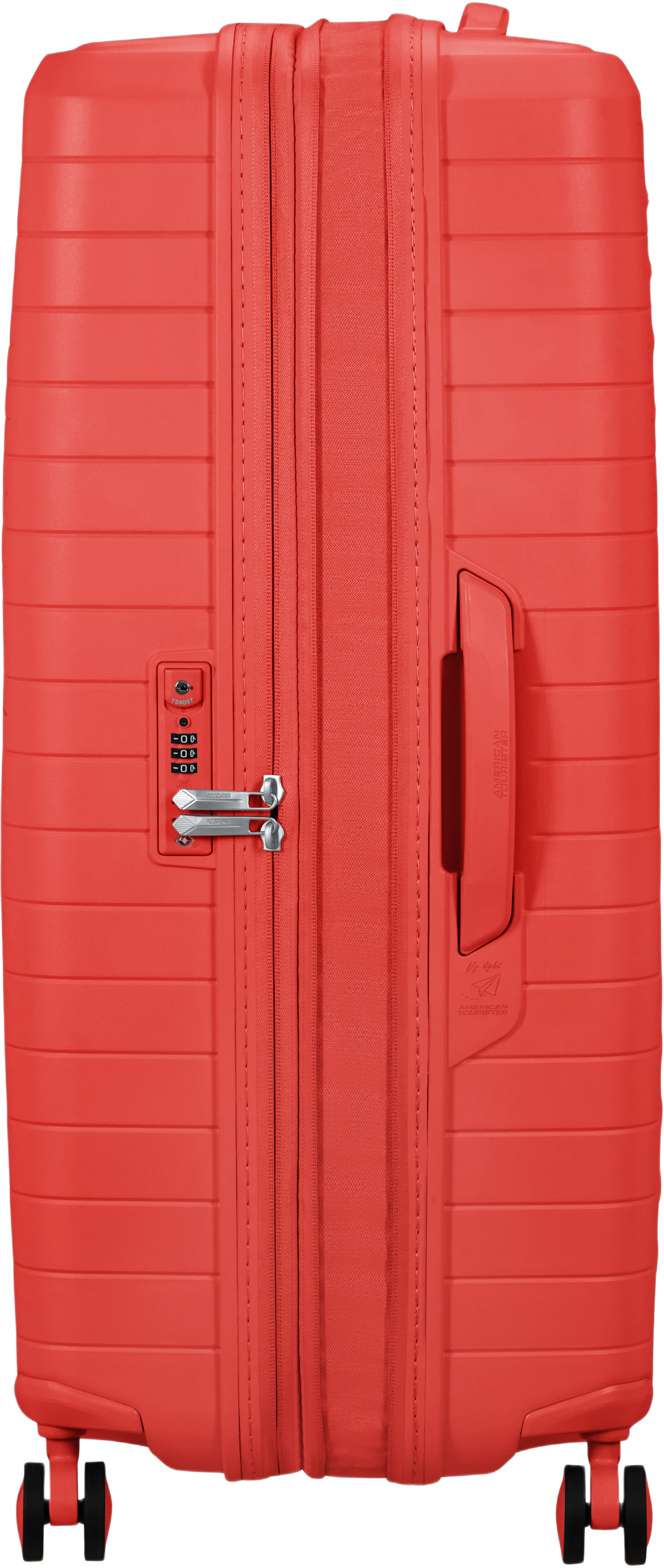 Resväska 77 cm Fast Forward, från American Tourister, i färgen Sunset Coral. Klicka för att öppna bilden i stort format