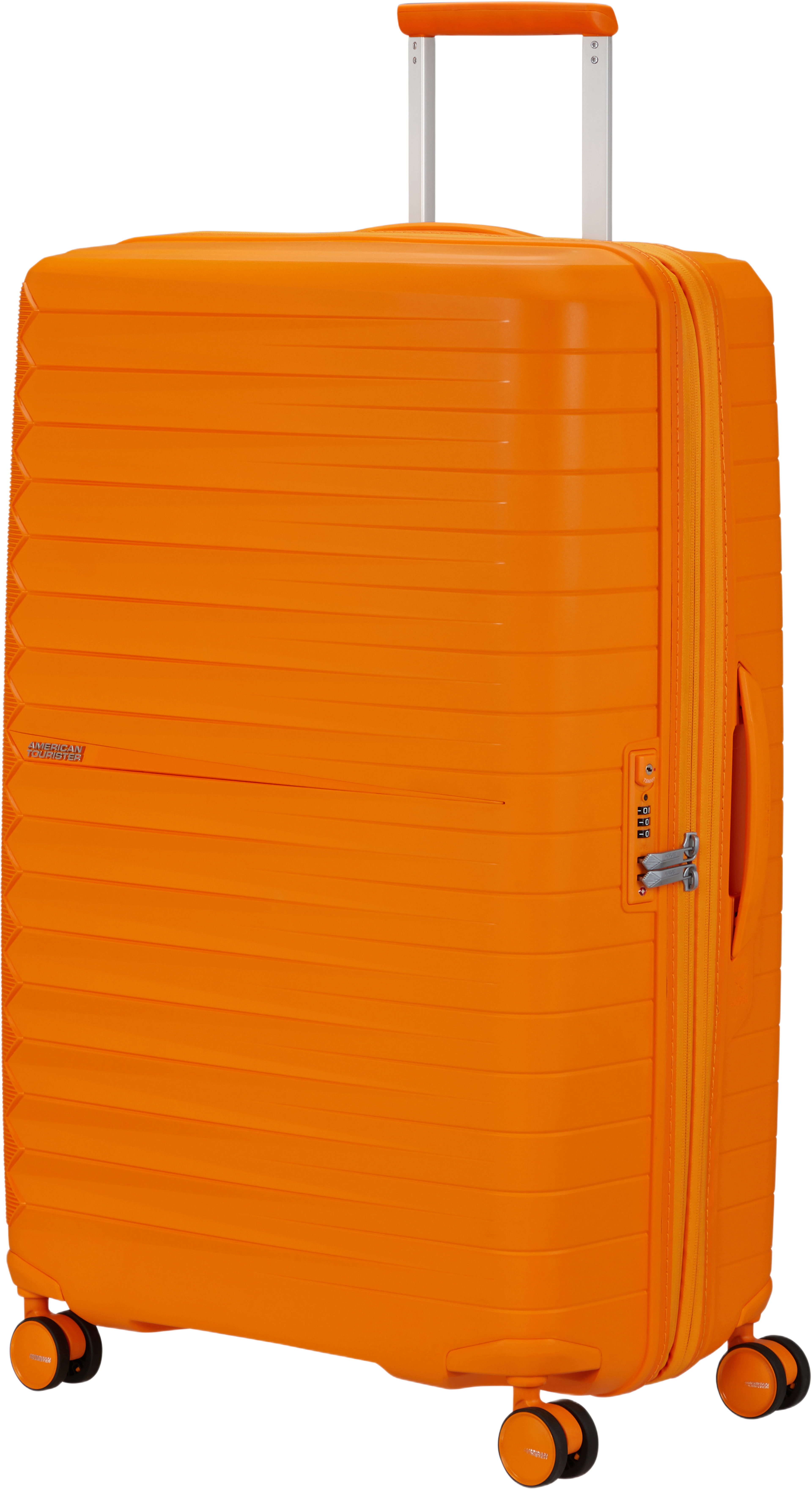 Resväska 77 cm Fast Forward, från American Tourister, i färgen Radiant Orange. Klicka för att öppna bilden i stort format