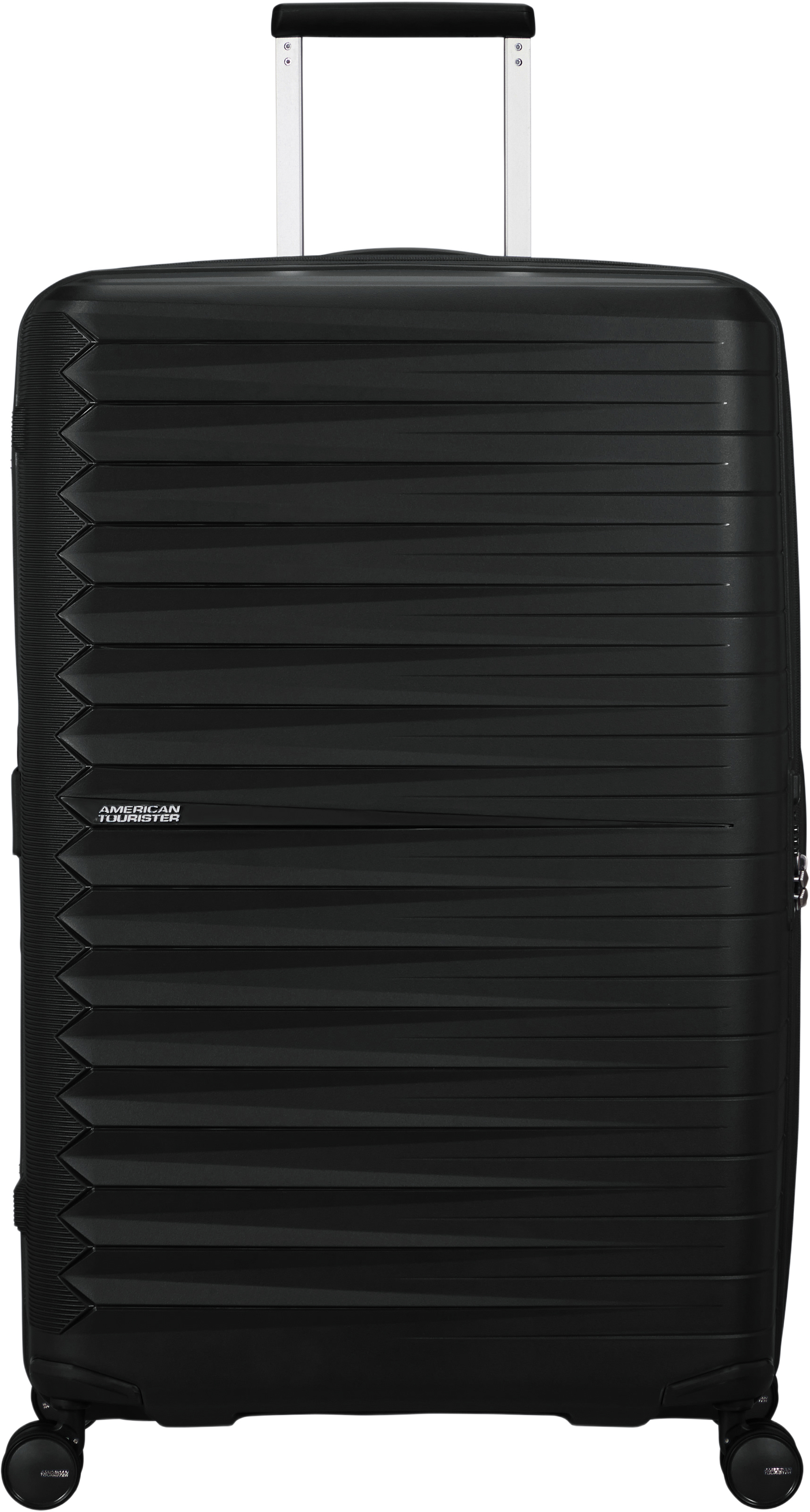 Resväska 77 cm Fast Forward, från American Tourister, i färgen Flash Black. Klicka för att öppna bilden i stort format