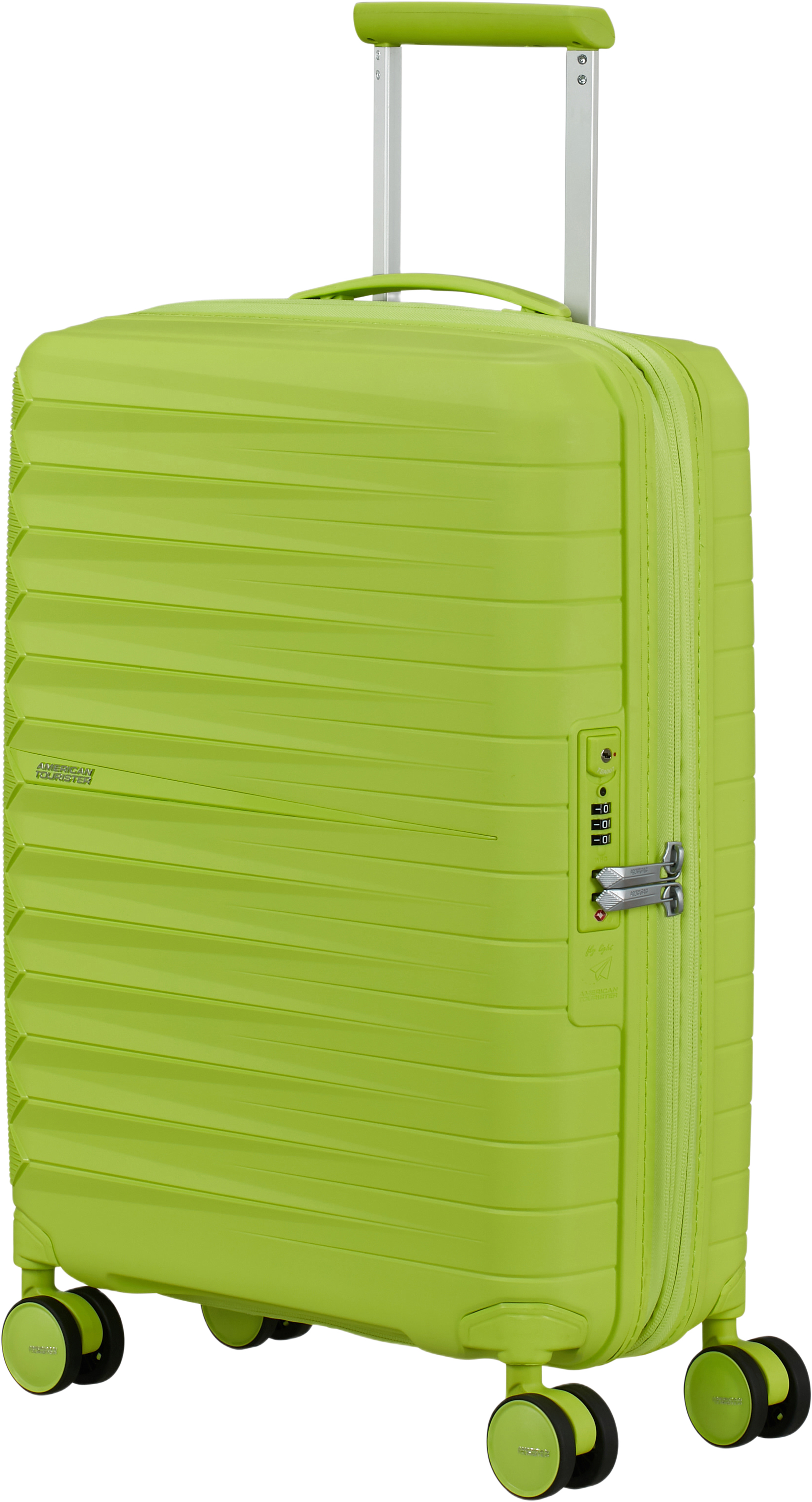 Kabinväska 55 cm Fast Forward, från American Tourister, i färgen Neon Lime. Klicka för att öppna bilden i stort format