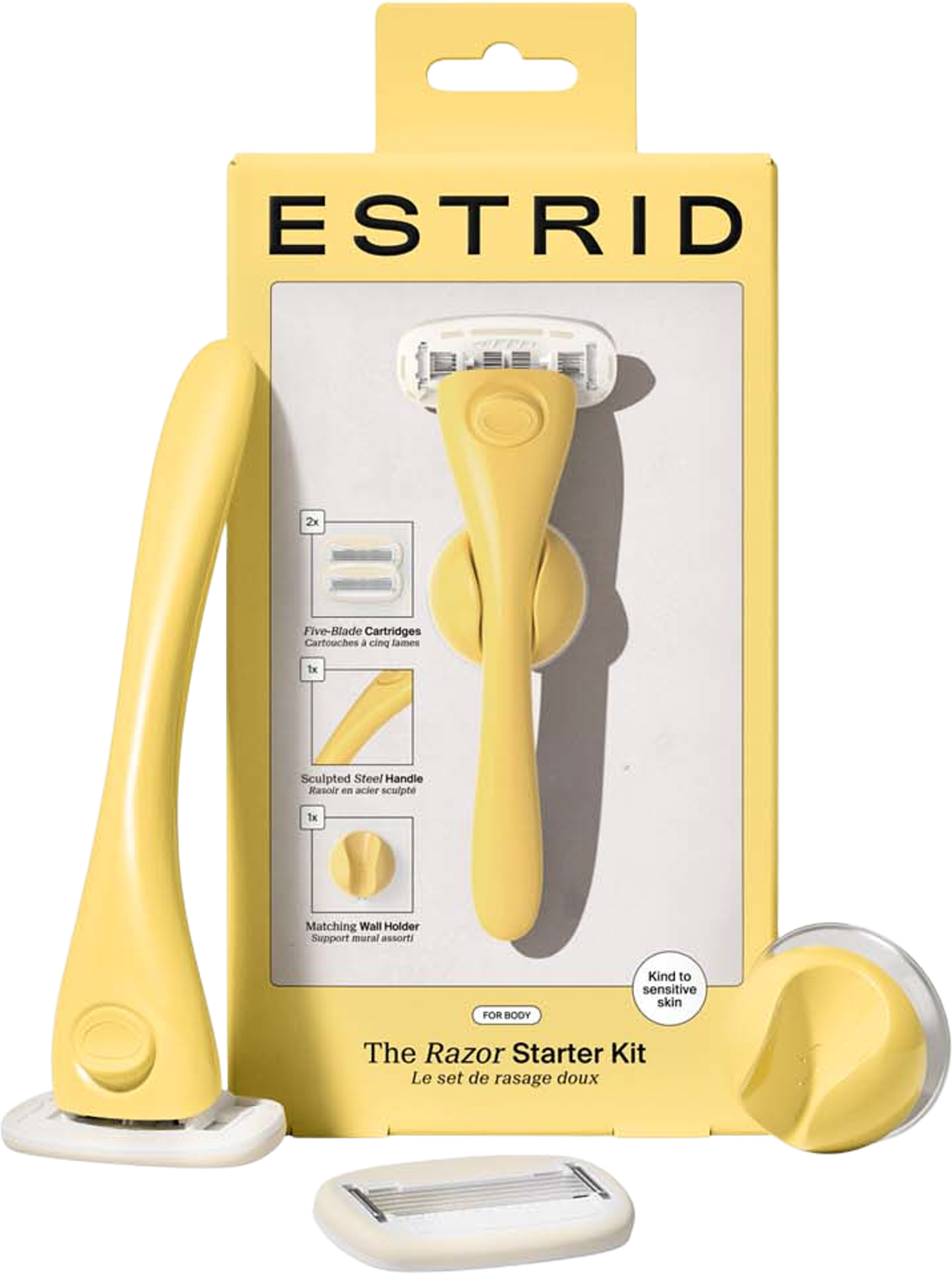 The Body Razor Starter Kit - Butter, från Estrid, i färgen Butter. Klicka för att öppna bilden i stort format