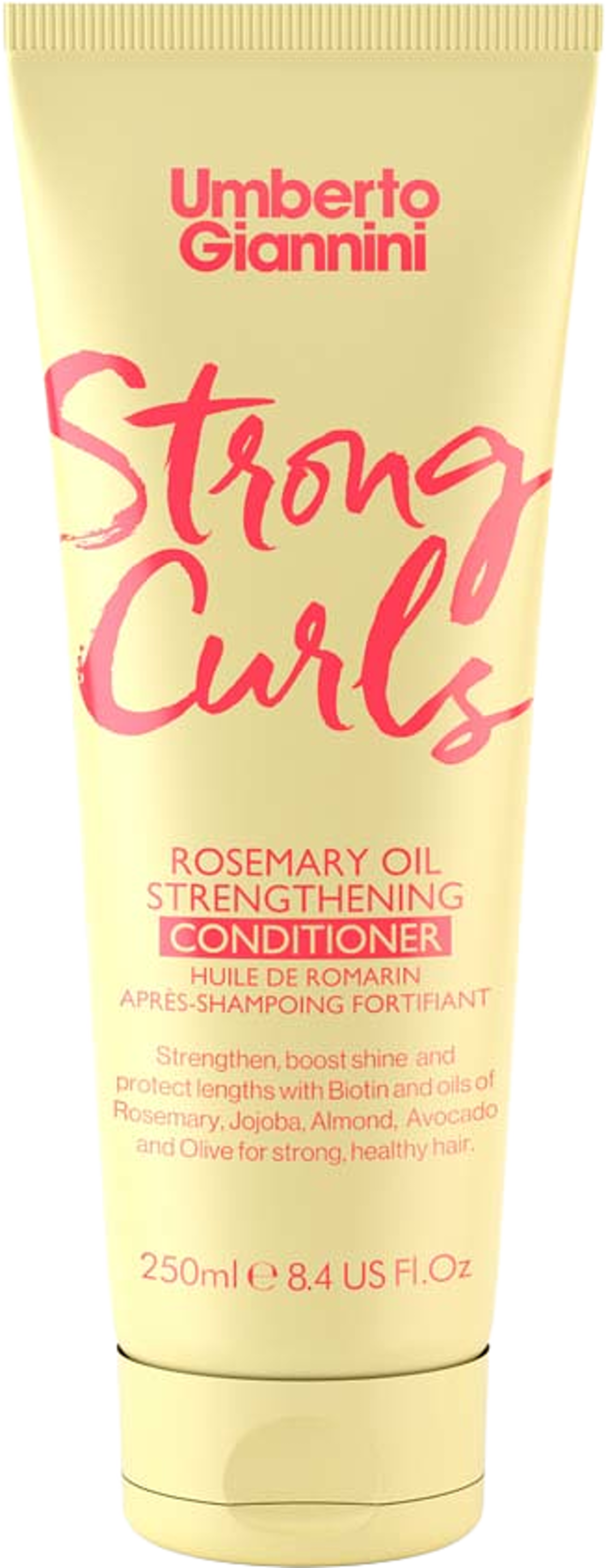 Strong Curls Conditioner, från Umberto Giannini. Klicka för att öppna bilden i stort format