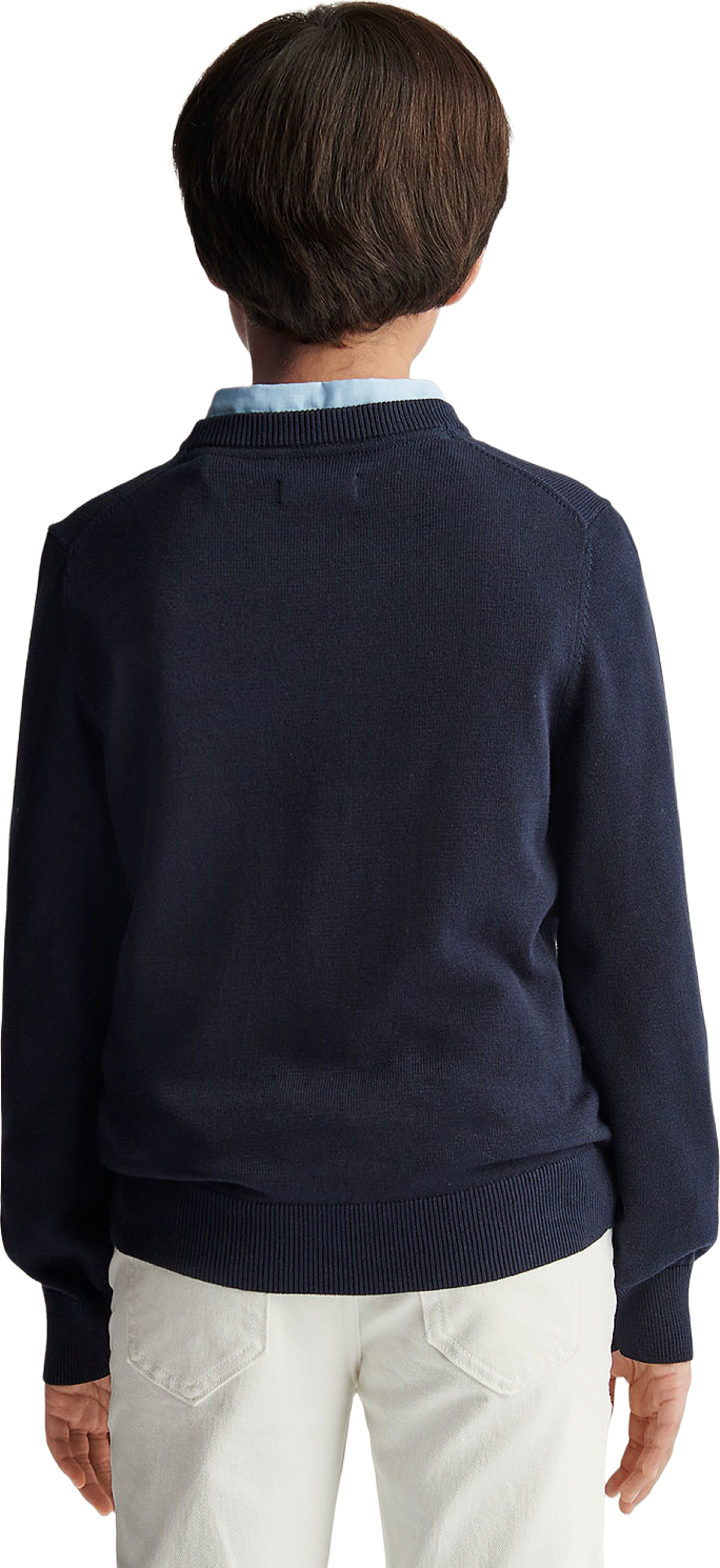 Shield Cotton Crew Neck Sweater, från GANT, i färgen Evening Blue. Klicka för att öppna bilden i stort format
