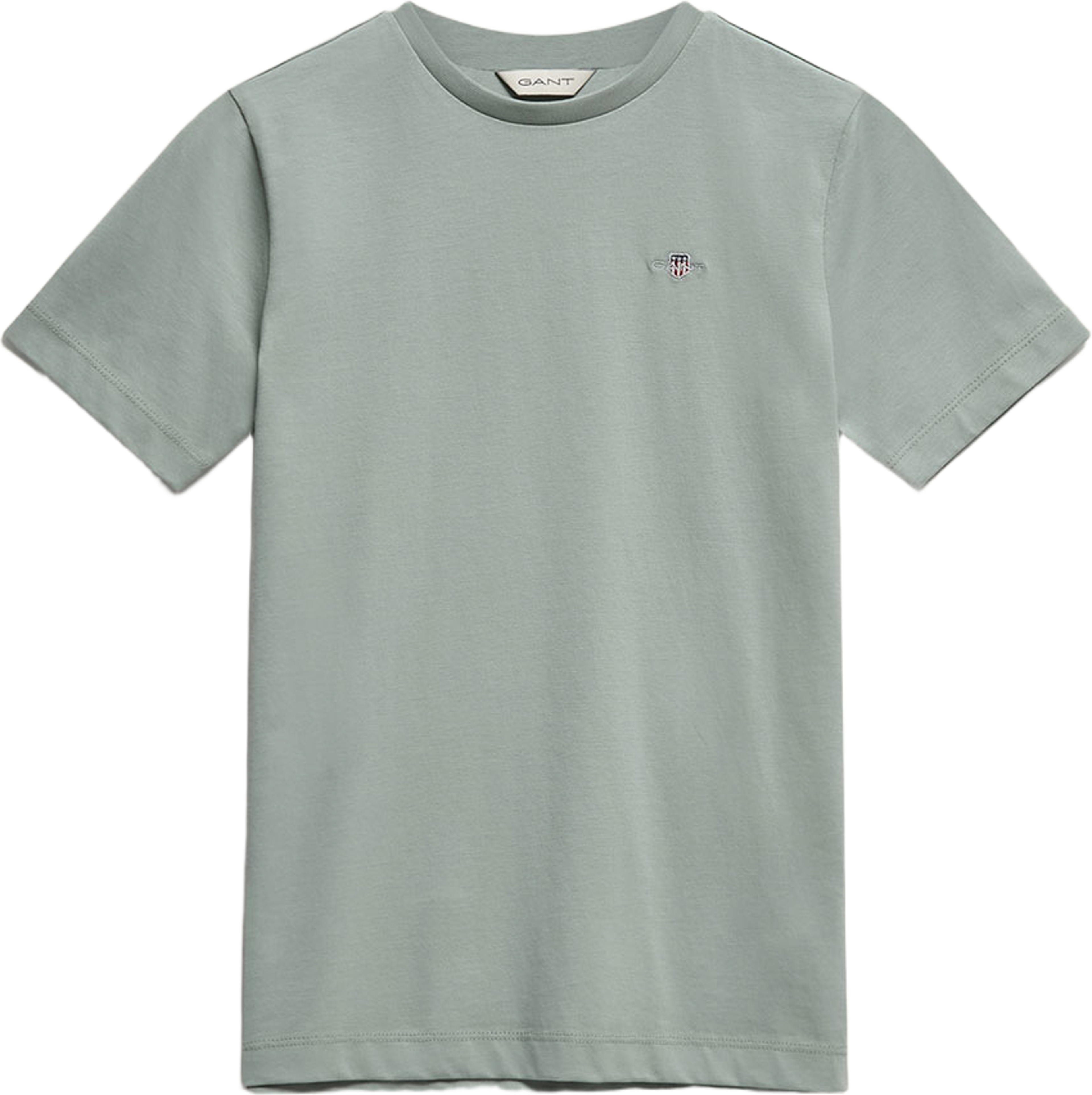 Shield SS T-Shirt, från GANT, i färgen Ceramic Grey. Klicka för att öppna bilden i stort format