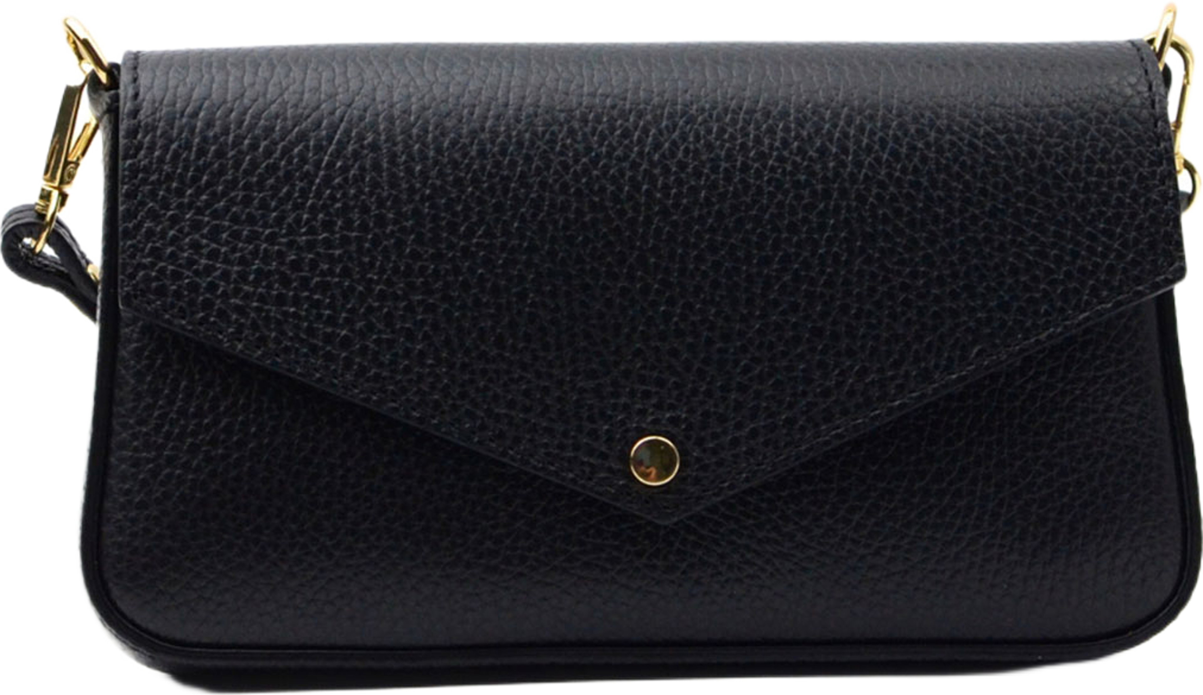 Mini-kuvertväska i läder, från LaTalia, i färgen Svart. Klicka för att öppna bilden i stort format