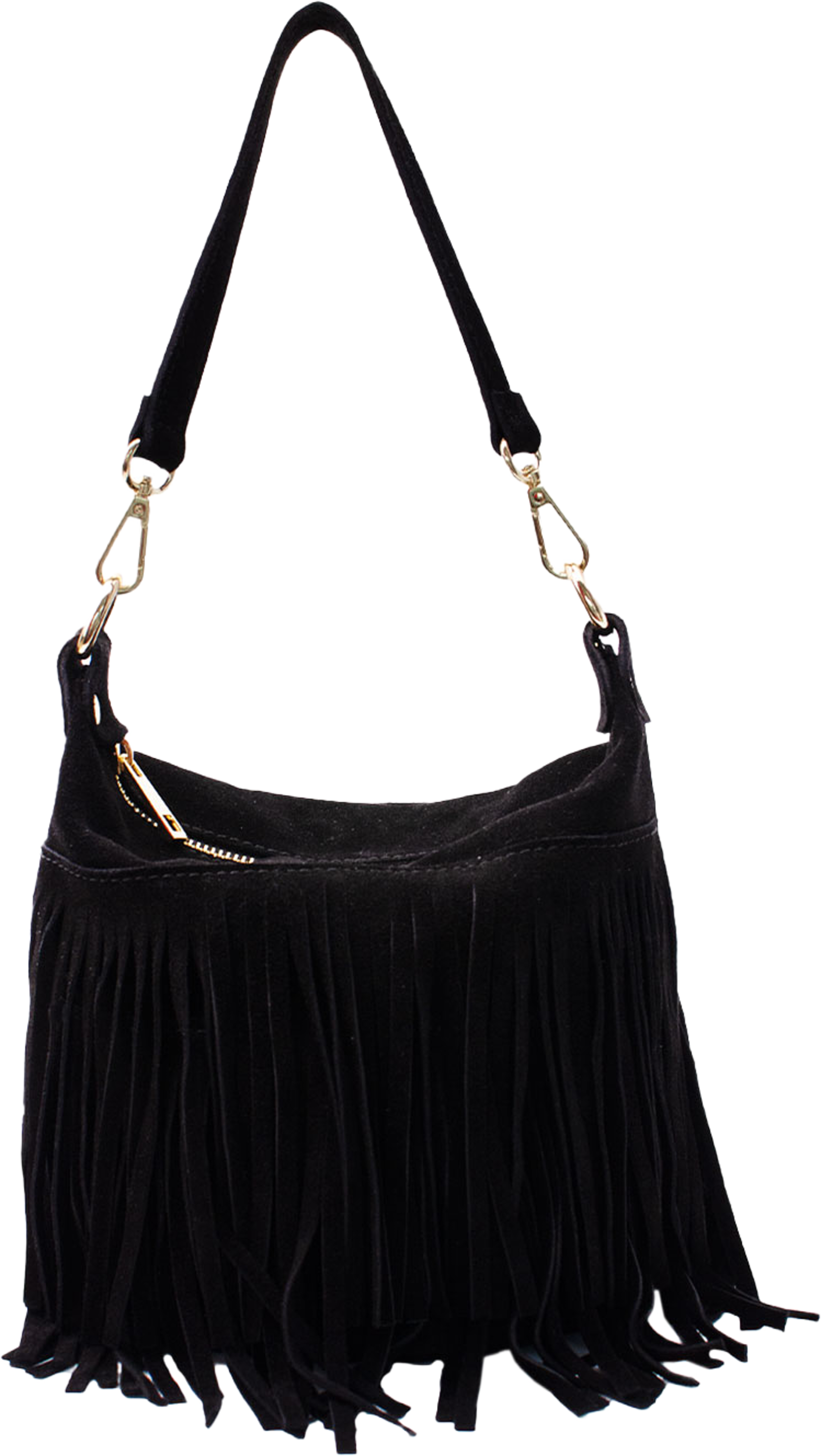 Väska i mocka "Cento", från LaTalia, i färgen Svart. Klicka för att öppna bilden i stort format