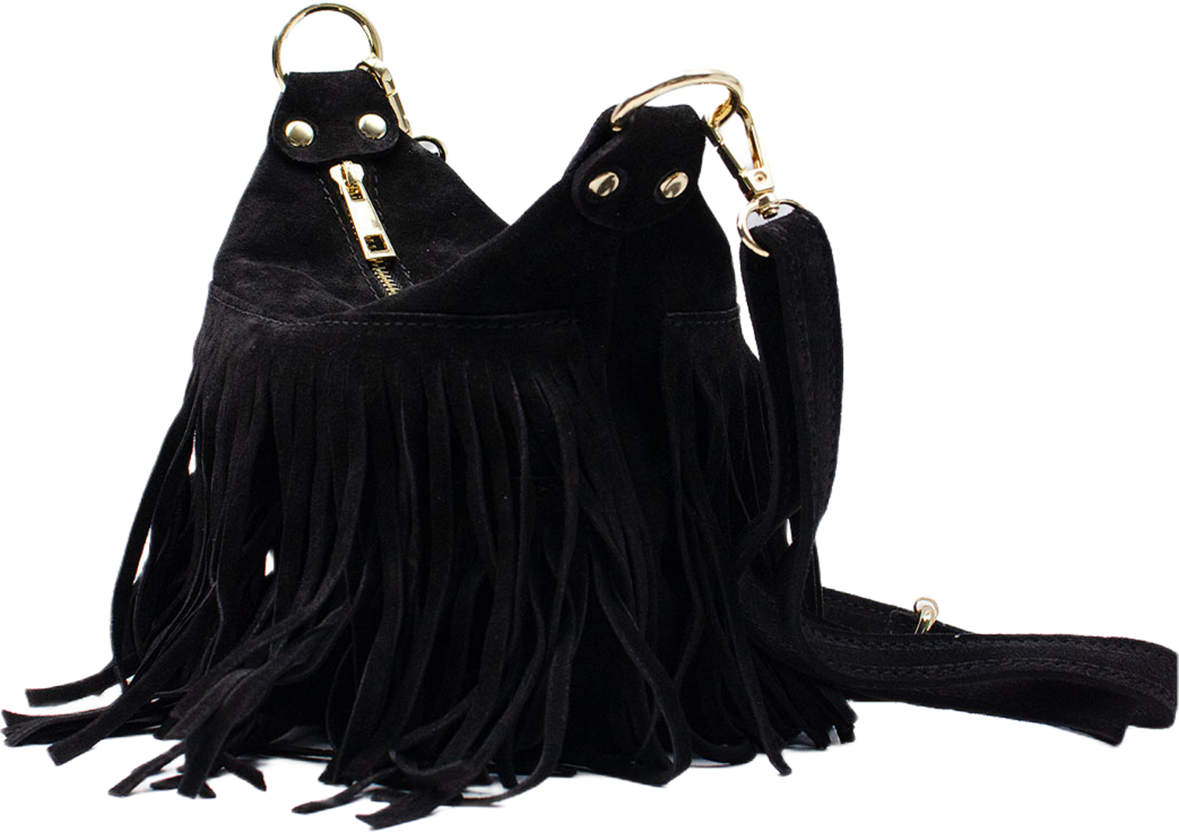 Väska i mocka "Cento", från LaTalia, i färgen Svart. Klicka för att öppna bilden i stort format