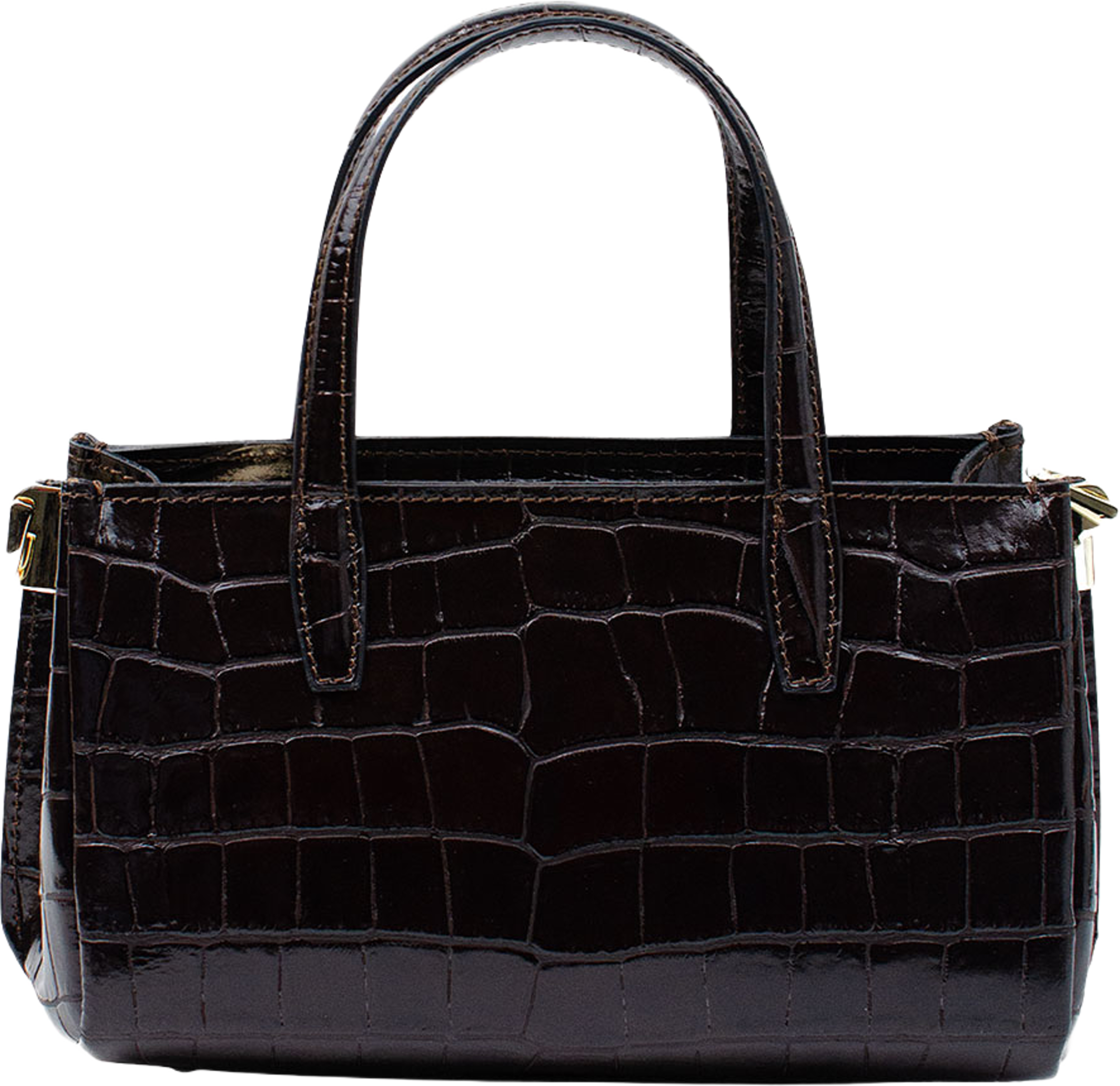 Handväska i läder "Ancona", från LaTalia, i färgen Mörkbrun. Klicka för att öppna bilden i stort format