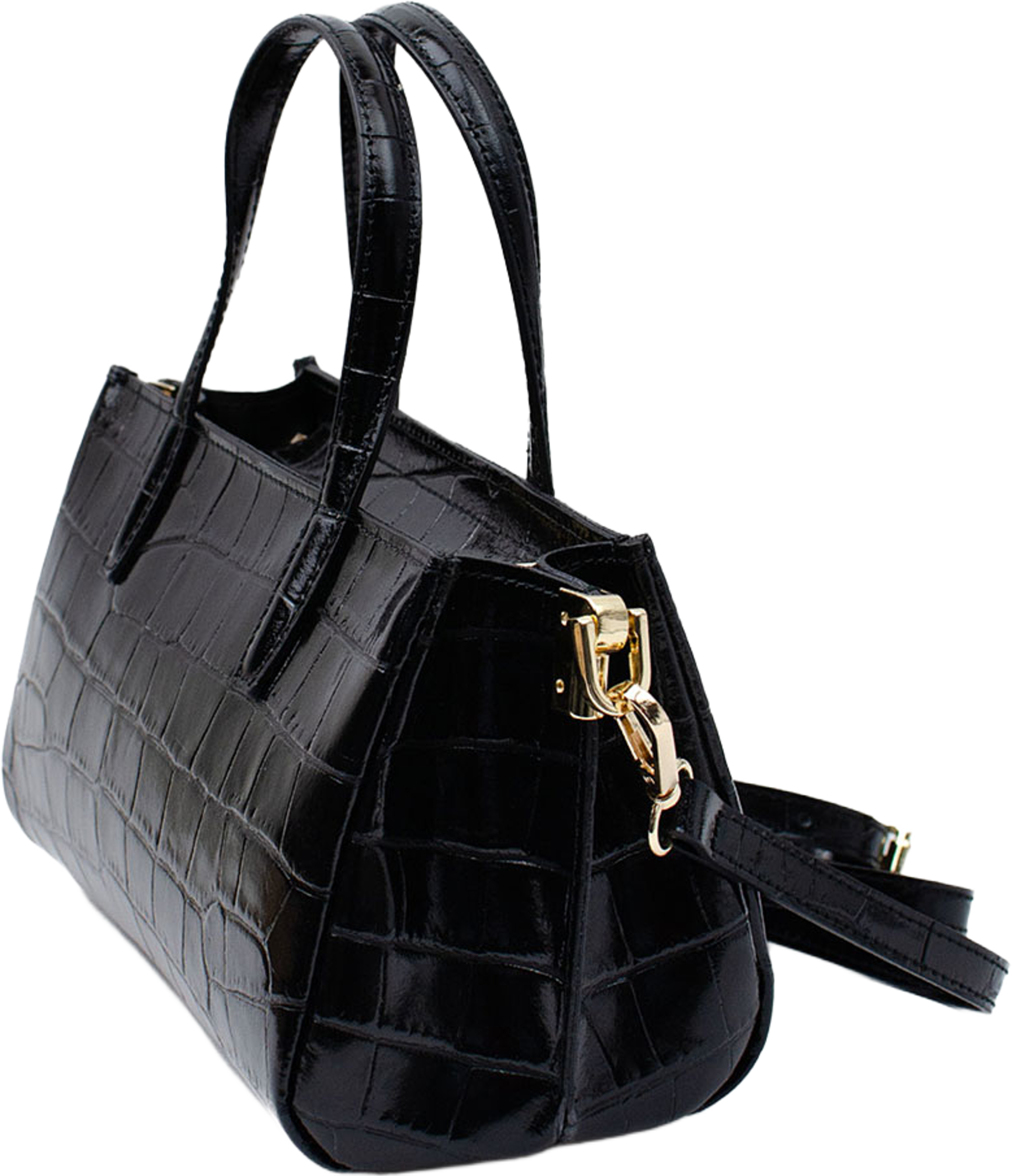 Handväska i läder "Ancona", från LaTalia, i färgen Svart. Klicka för att öppna bilden i stort format