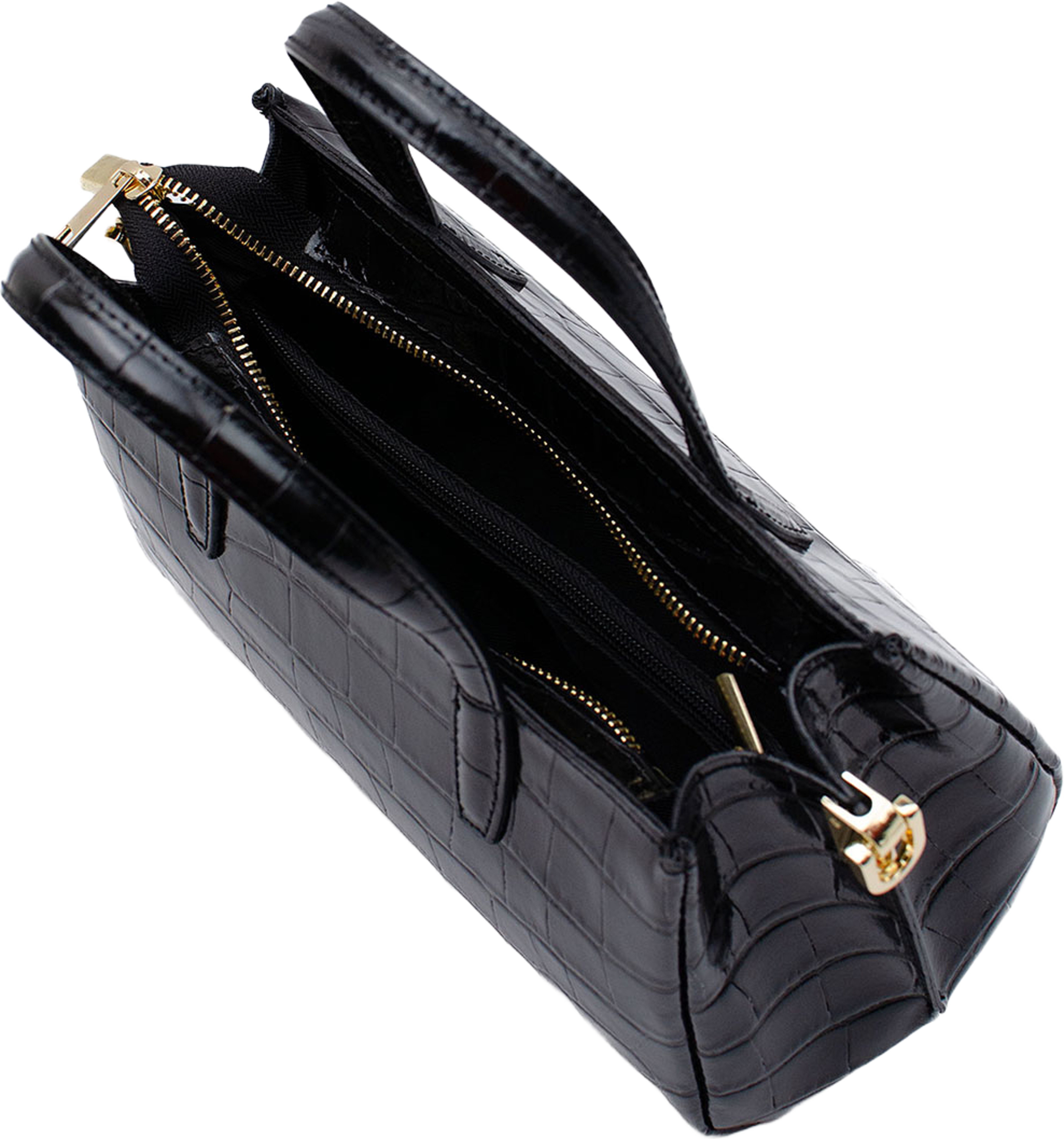 Handväska i läder "Ancona", från LaTalia, i färgen Svart. Klicka för att öppna bilden i stort format