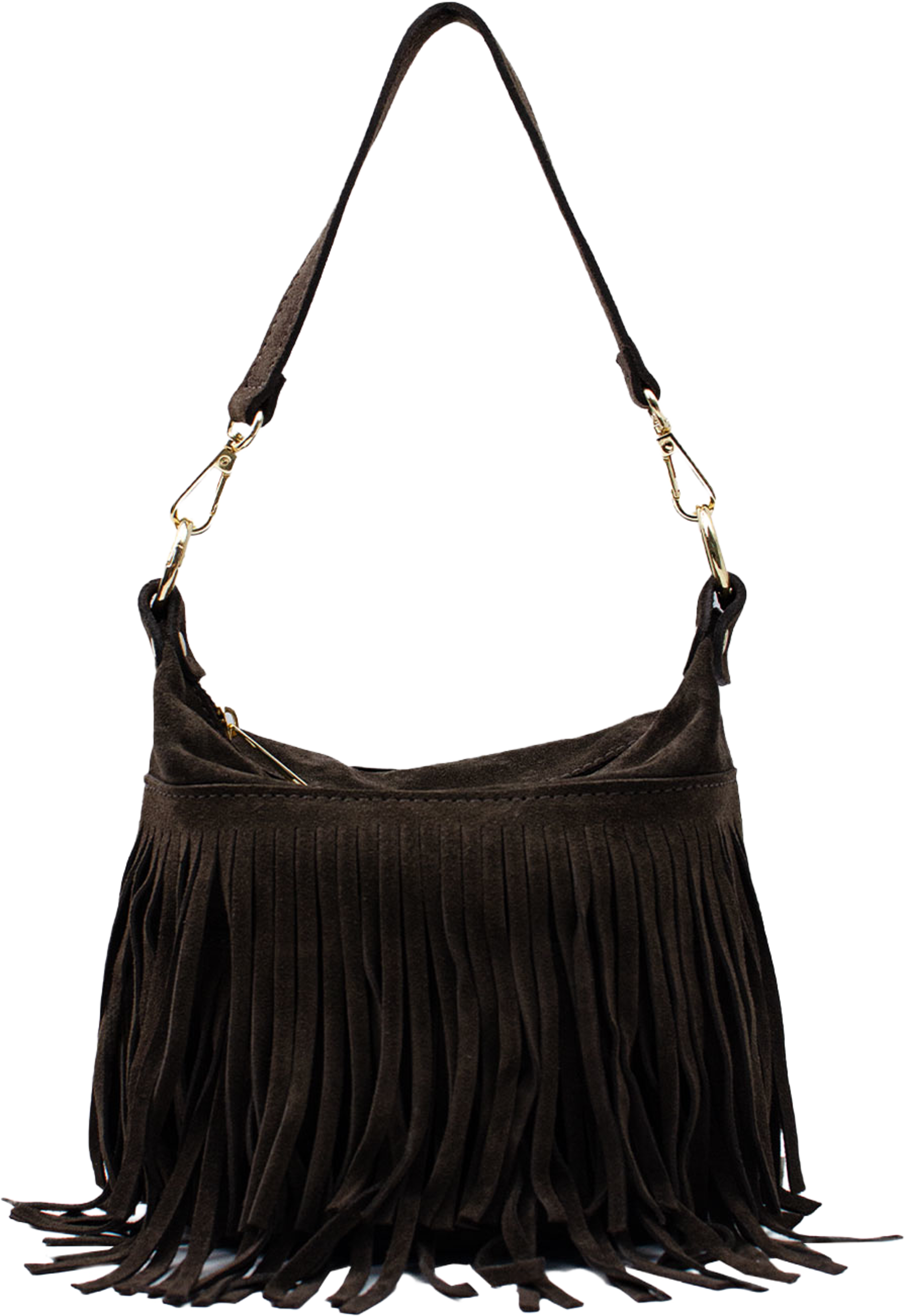 Väska i mocka "Cento", från LaTalia, i färgen Mörkbrun. Klicka för att öppna bilden i stort format