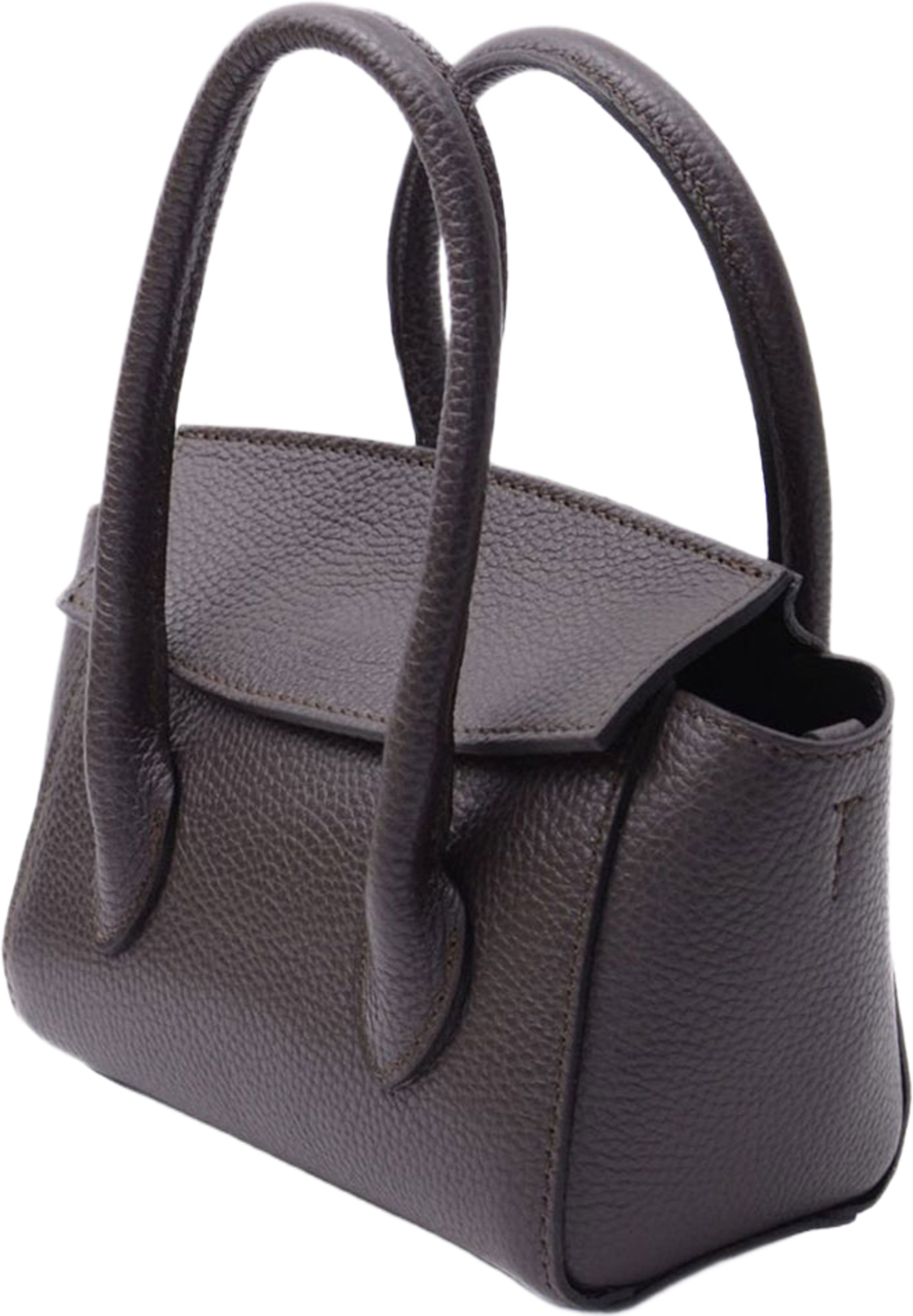 Handväska i läder Bari, från LaTalia, i färgen Mörkbrun. Klicka för att öppna bilden i stort format