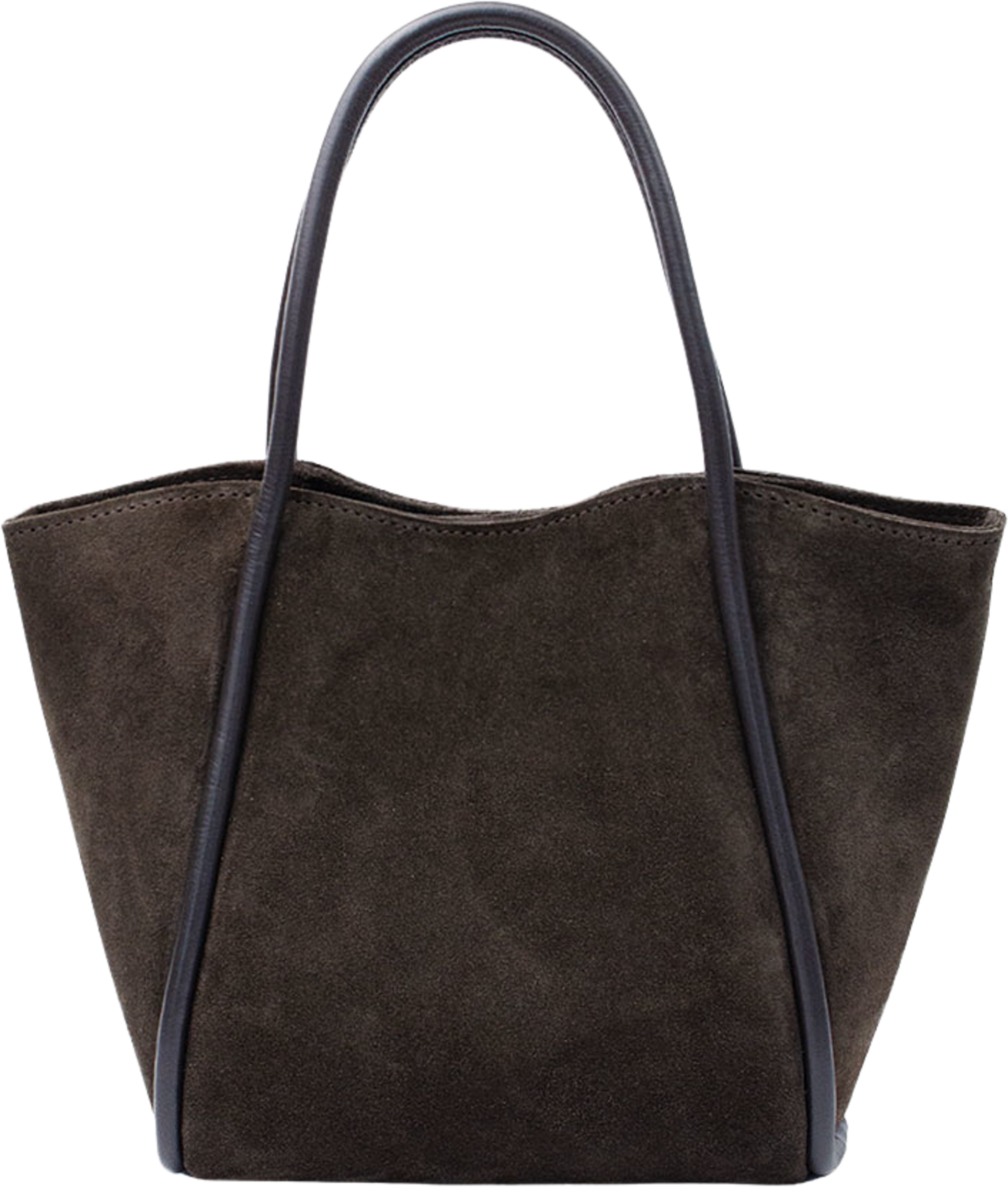 Handväska i mocka Florence M, från LaTalia, i färgen Mörkbrun. Klicka för att öppna bilden i stort format