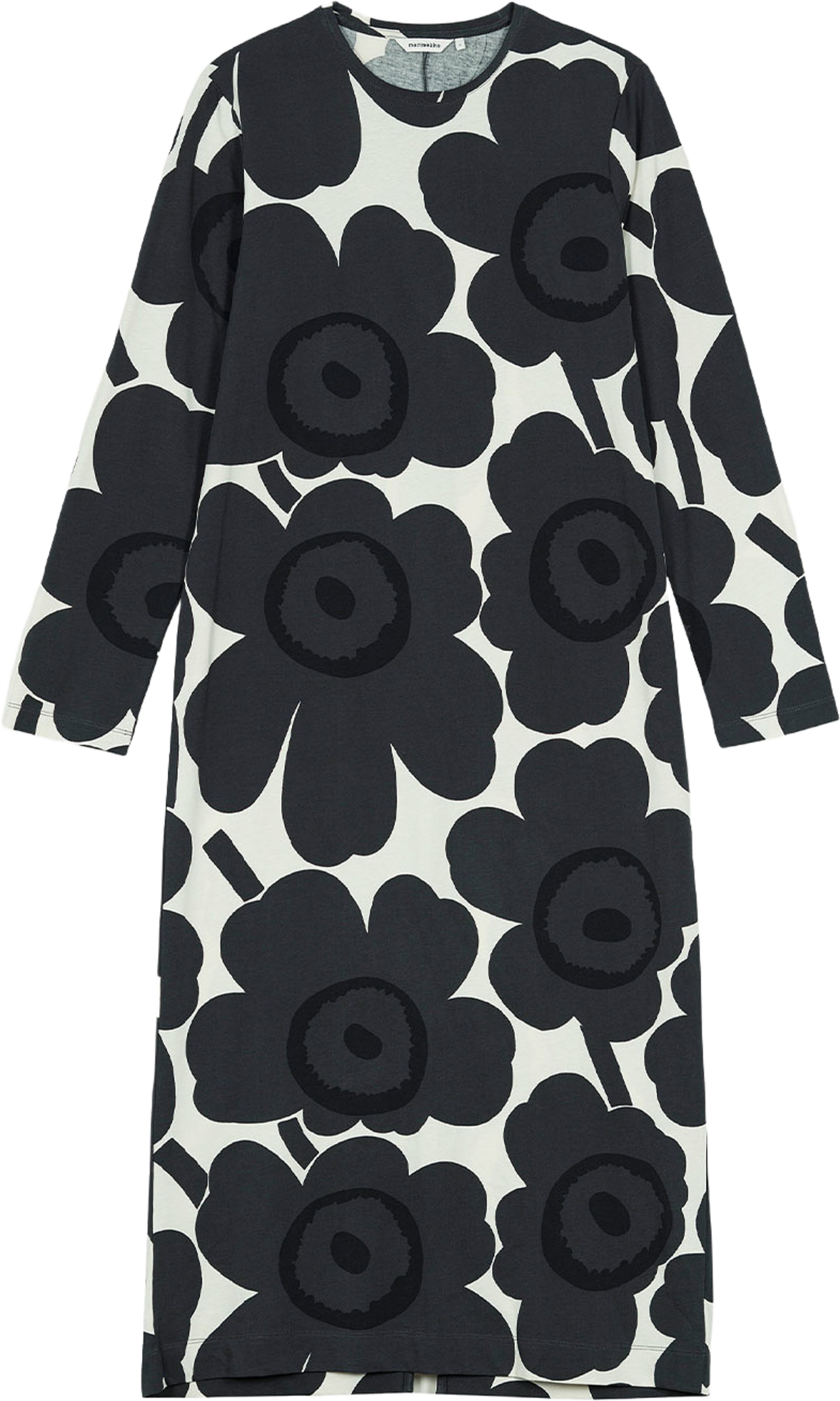 Luonti Unikko Dress, från Marimekko, i färgen Off-white, Dark Grey, Black. Klicka för att öppna bilden i stort format