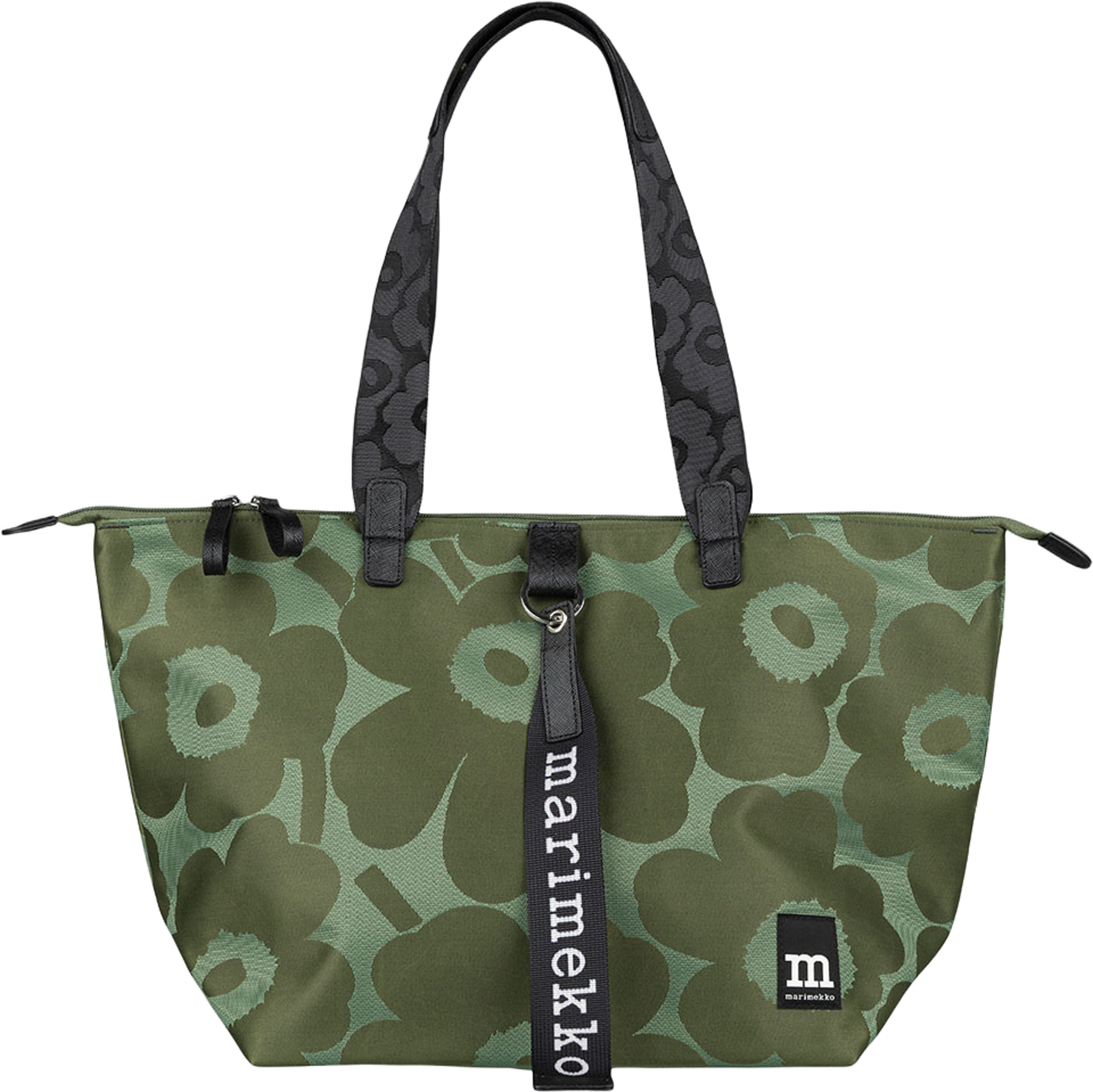 Tote M Unikko Shoulder-bag, från Marimekko, i färgen Green, Light Green. Klicka för att öppna bilden i stort format