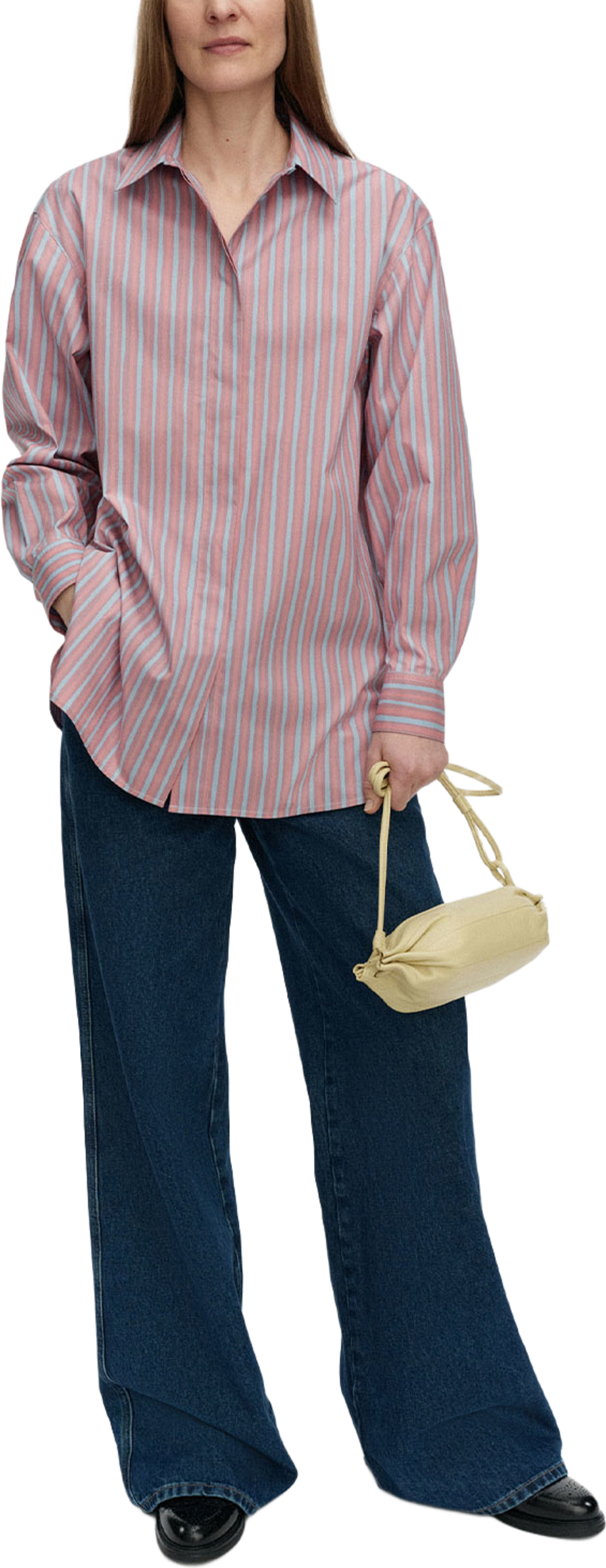 Ruoste Piccolo Shirt, från Marimekko, i färgen Light Pink, Light Blue. Klicka för att öppna bilden i stort format