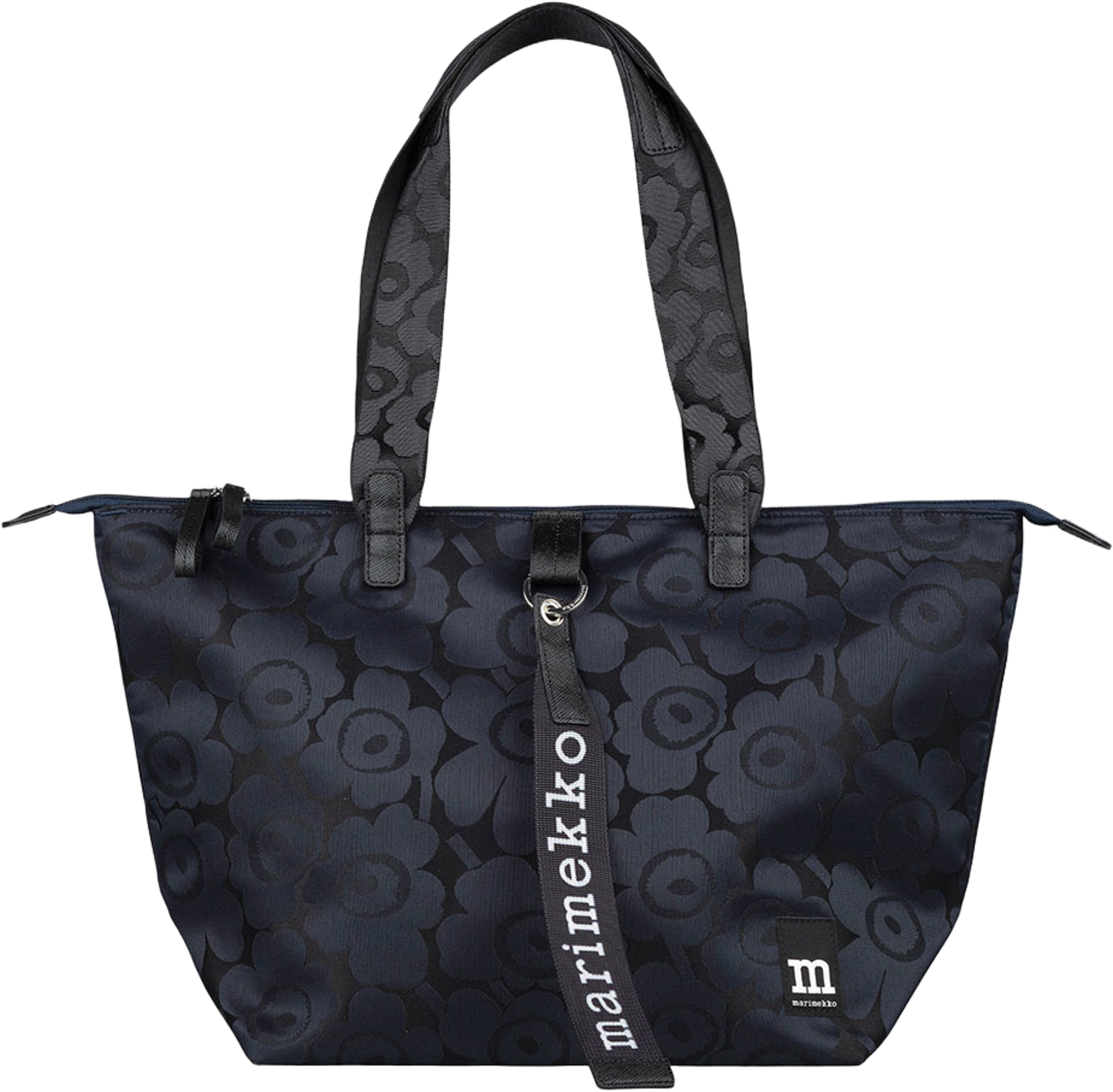 Tote M Unikko Shoulder-bag, från Marimekko, i färgen Blue, Dark Blue. Klicka för att öppna bilden i stort format
