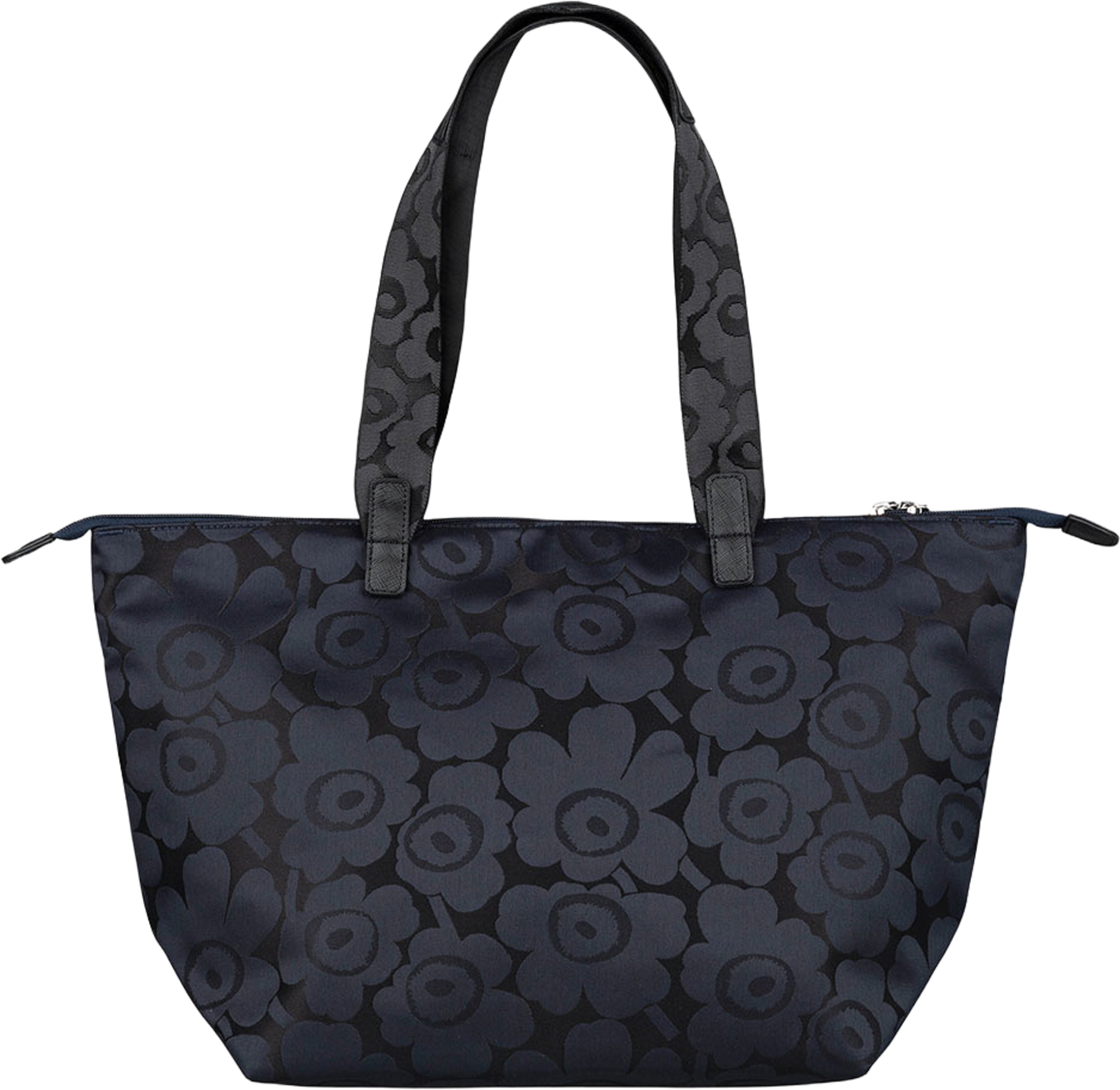 Tote M Unikko Shoulder-bag, från Marimekko, i färgen Blue, Dark Blue. Klicka för att öppna bilden i stort format