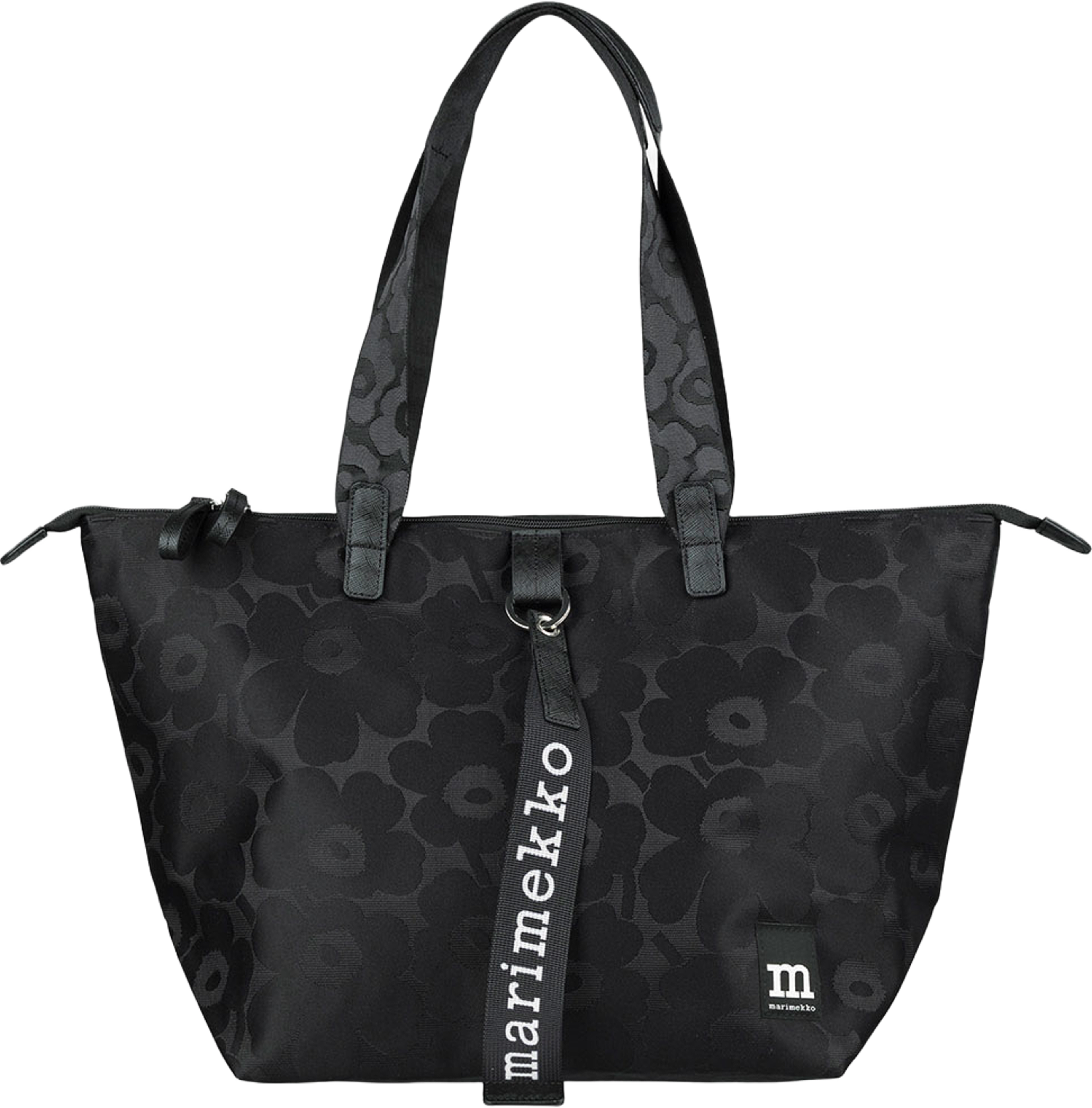 Tote M Unikko Shoulder-bag, från Marimekko, i färgen Black, Black. Klicka för att öppna bilden i stort format