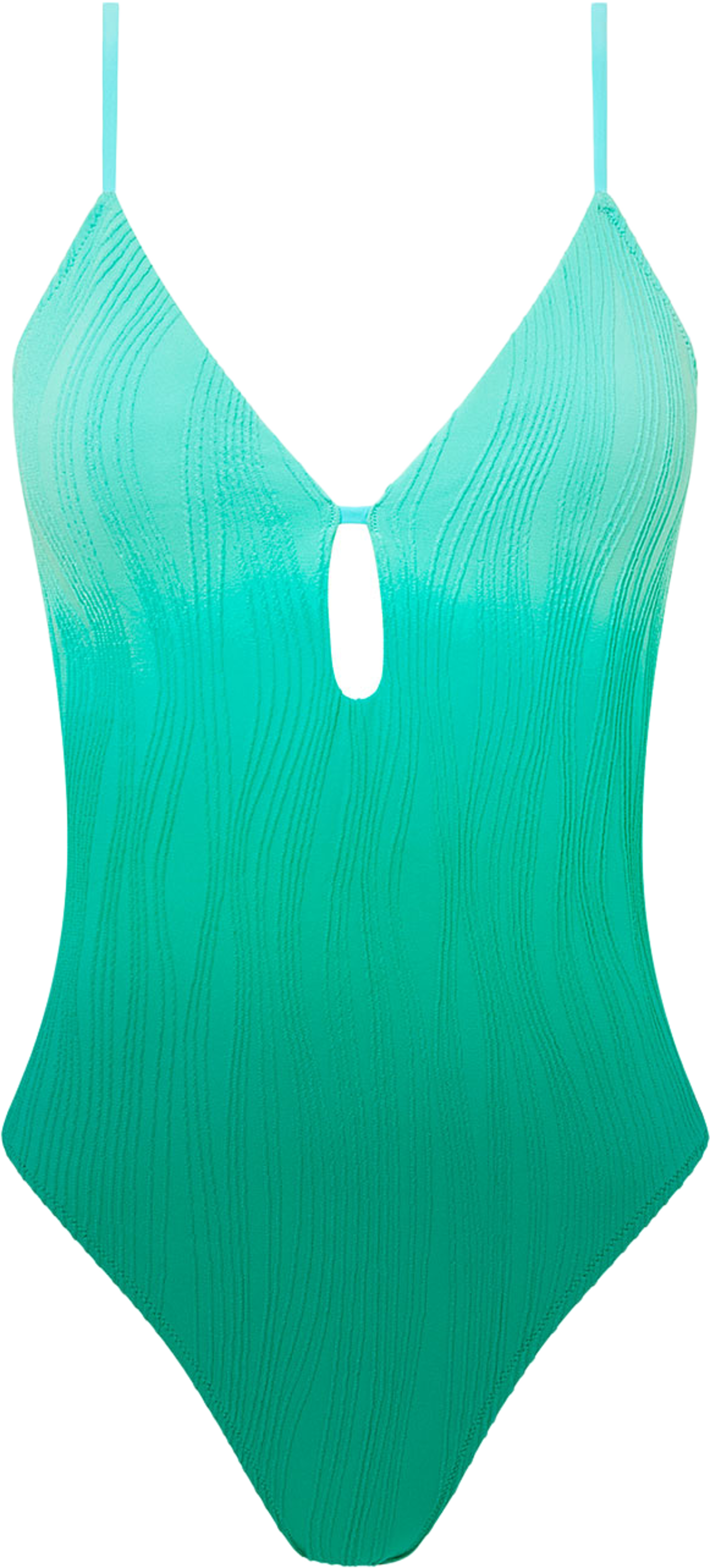 One size Wirefree plunge t-shirt swimsuit, från Chantelle, i färgen Lagoon Tie And Dye. Klicka för att öppna bilden i stort format