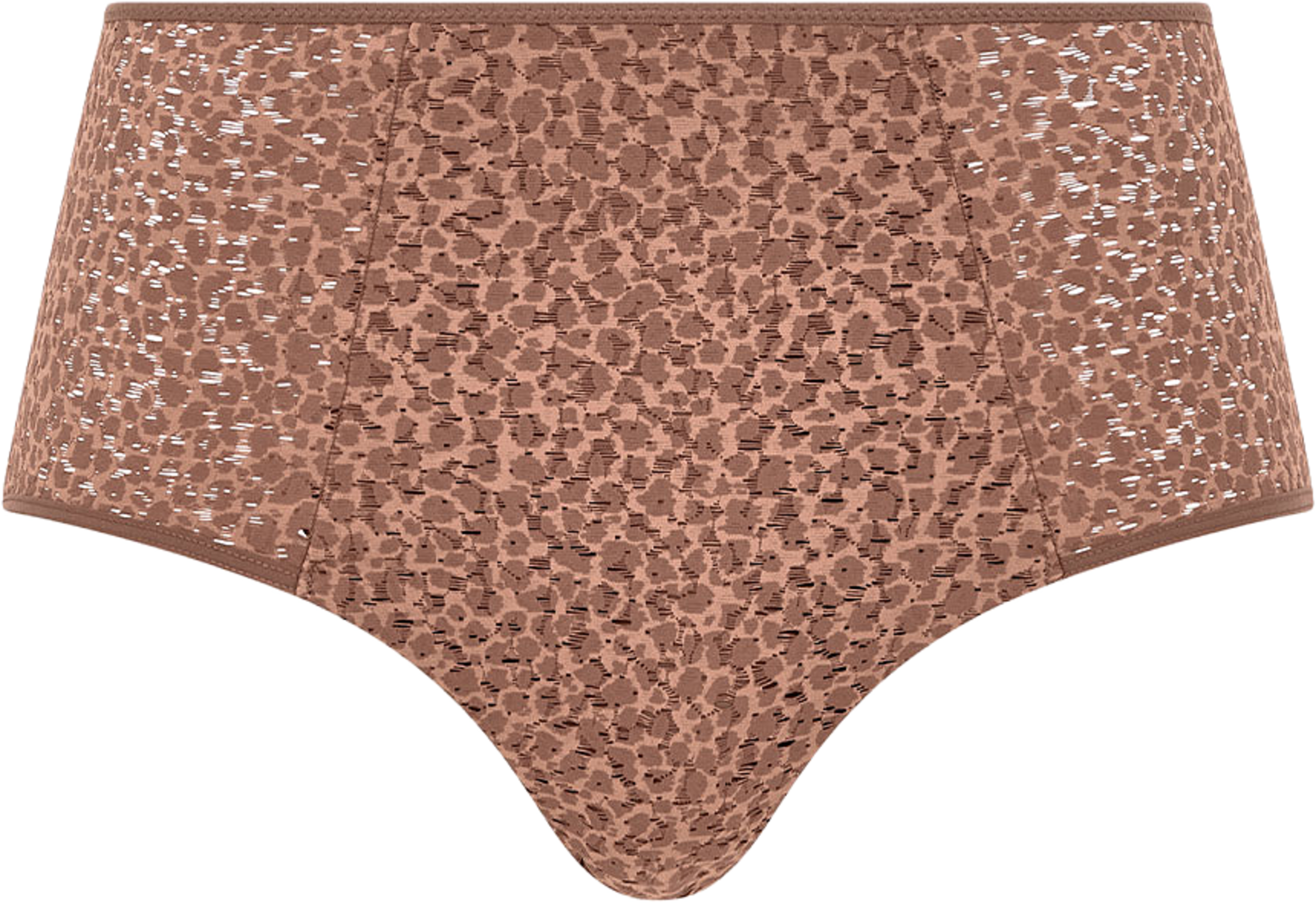 Norah High-wisted brief, från Chantelle, i färgen Wild Brown. Klicka för att öppna bilden i stort format