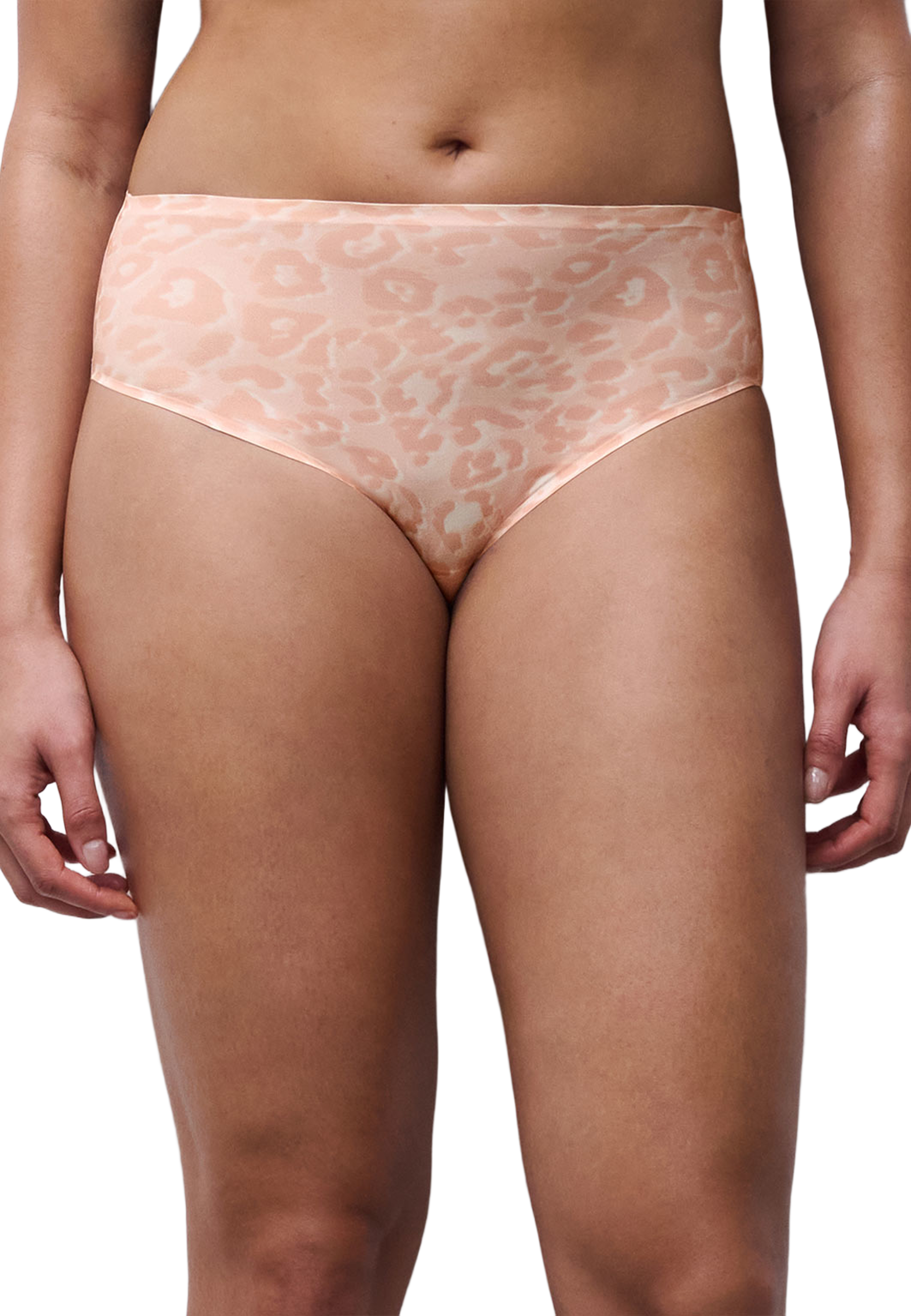 Sofstretch high-waisted brief, från Chantelle, i färgen Leo Blush. Klicka för att öppna bilden i stort format