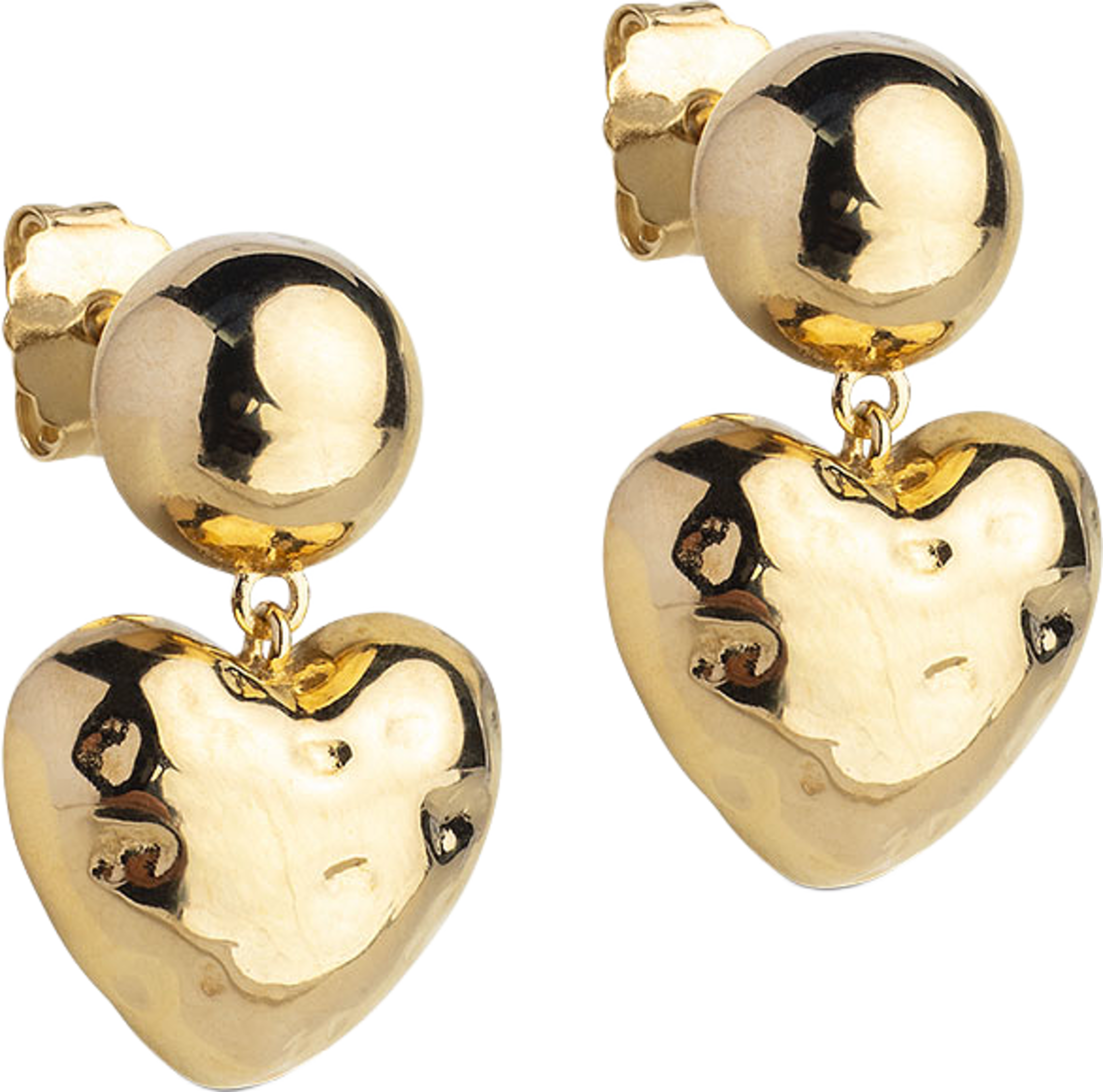 Earrings, Poma Heart, från ENAMEL Copenhagen, i färgen 925s/Gp. Klicka för att öppna bilden i stort format