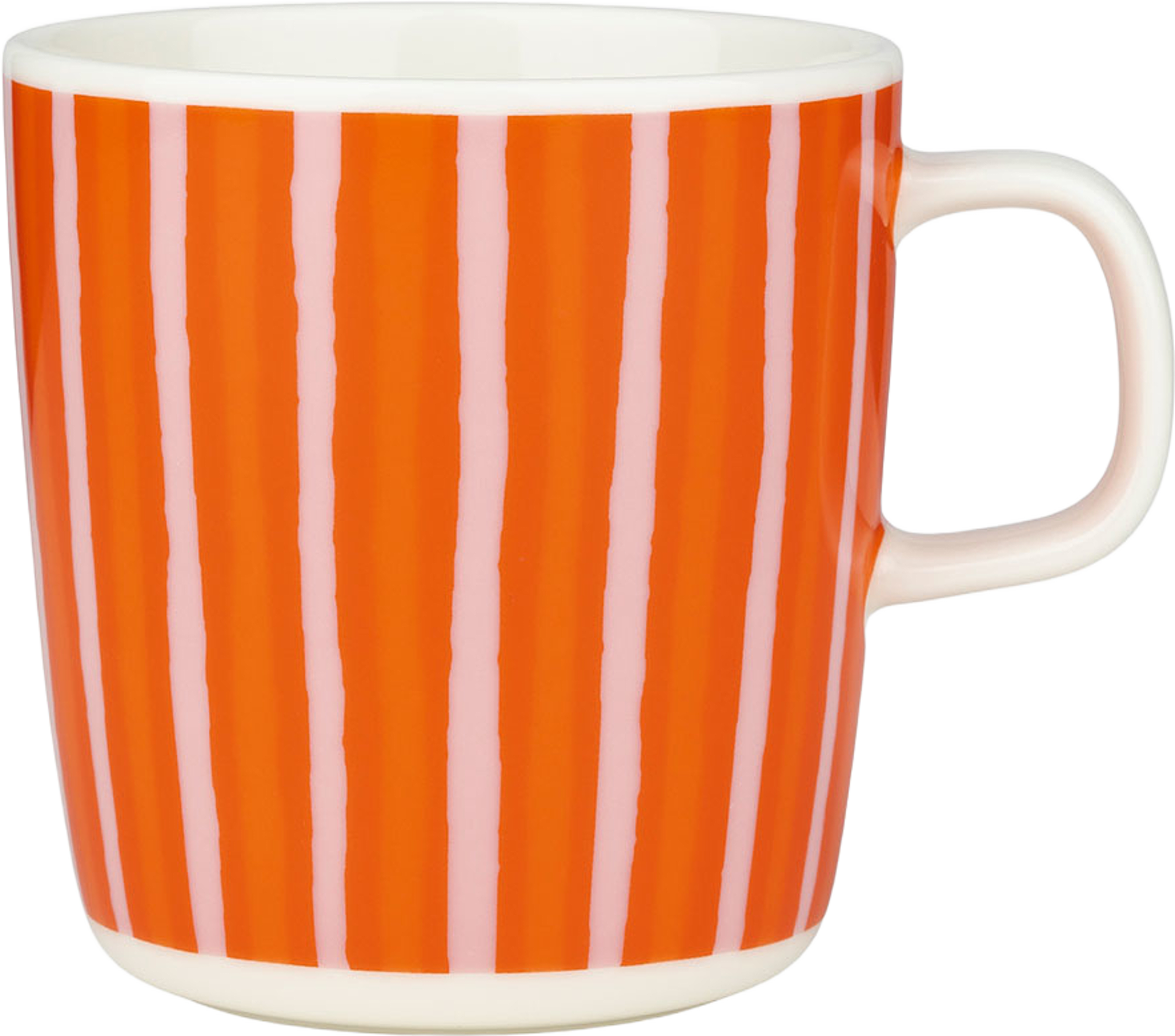 Piccolo Mug 4dl, från Marimekko, i färgen White, Pink, Orange. Klicka för att öppna bilden i stort format