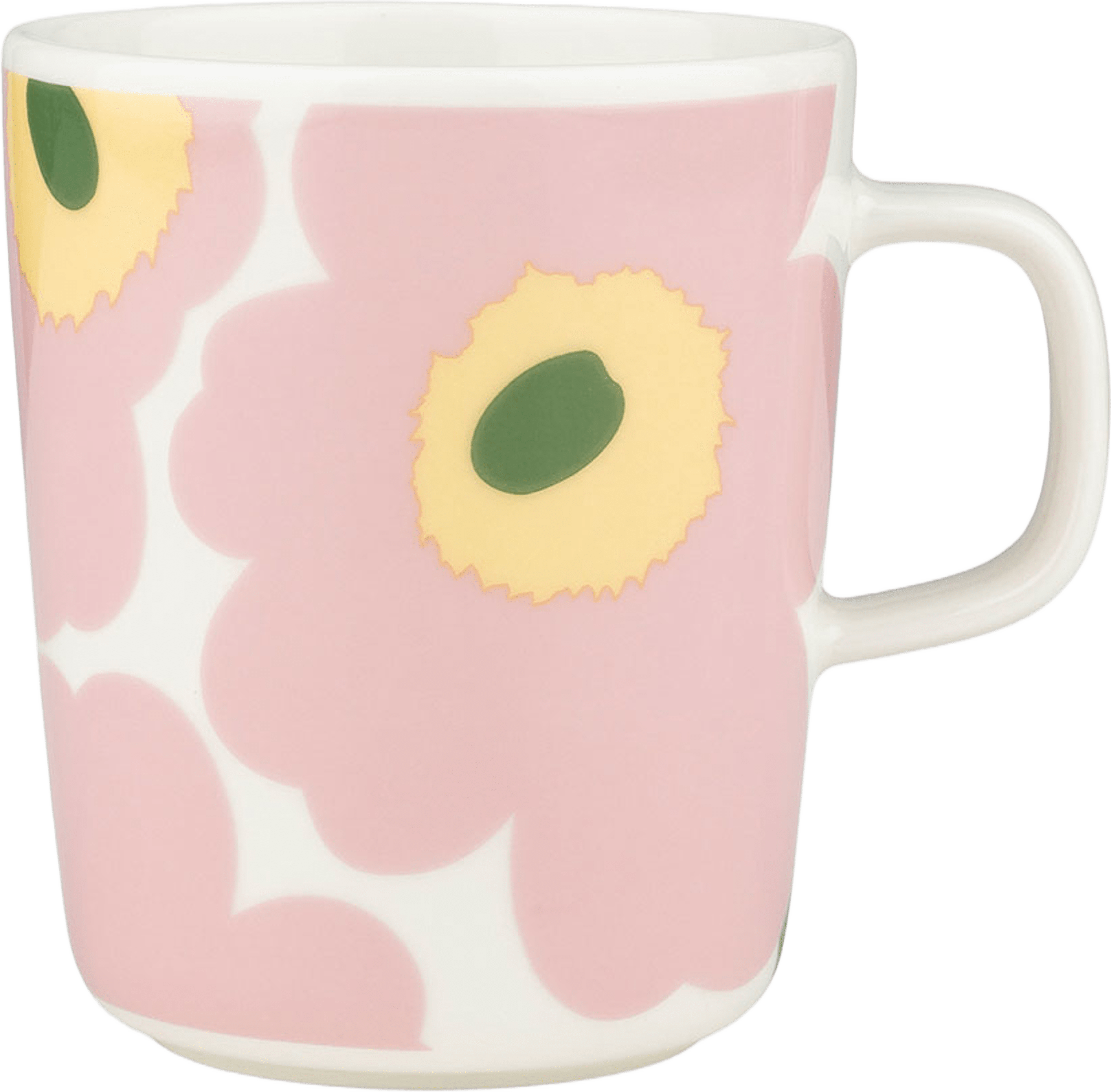 Unikko Mug 2,5dl, från Marimekko, i färgen White, Pink, Lt.yellow, Green. Klicka för att öppna bilden i stort format